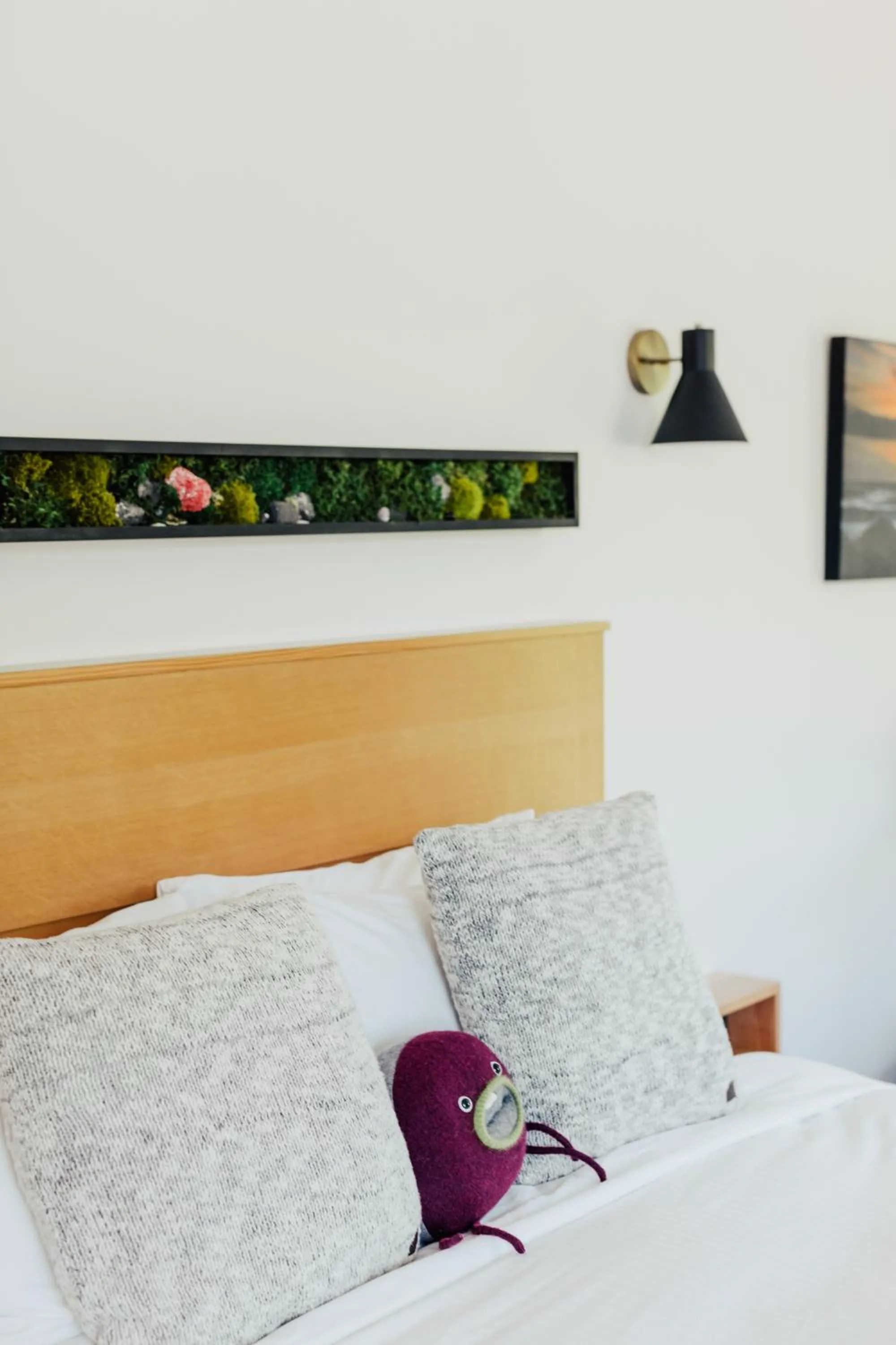 Bed in Pluvio restaurant and rooms