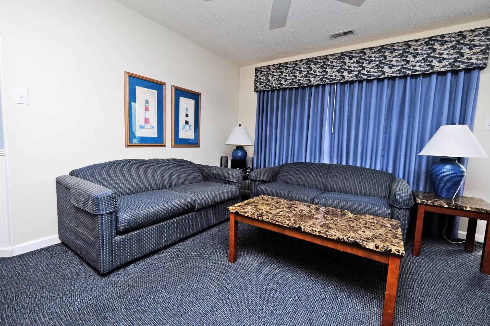 Living room, Seating Area in Beach Vacation Condos South