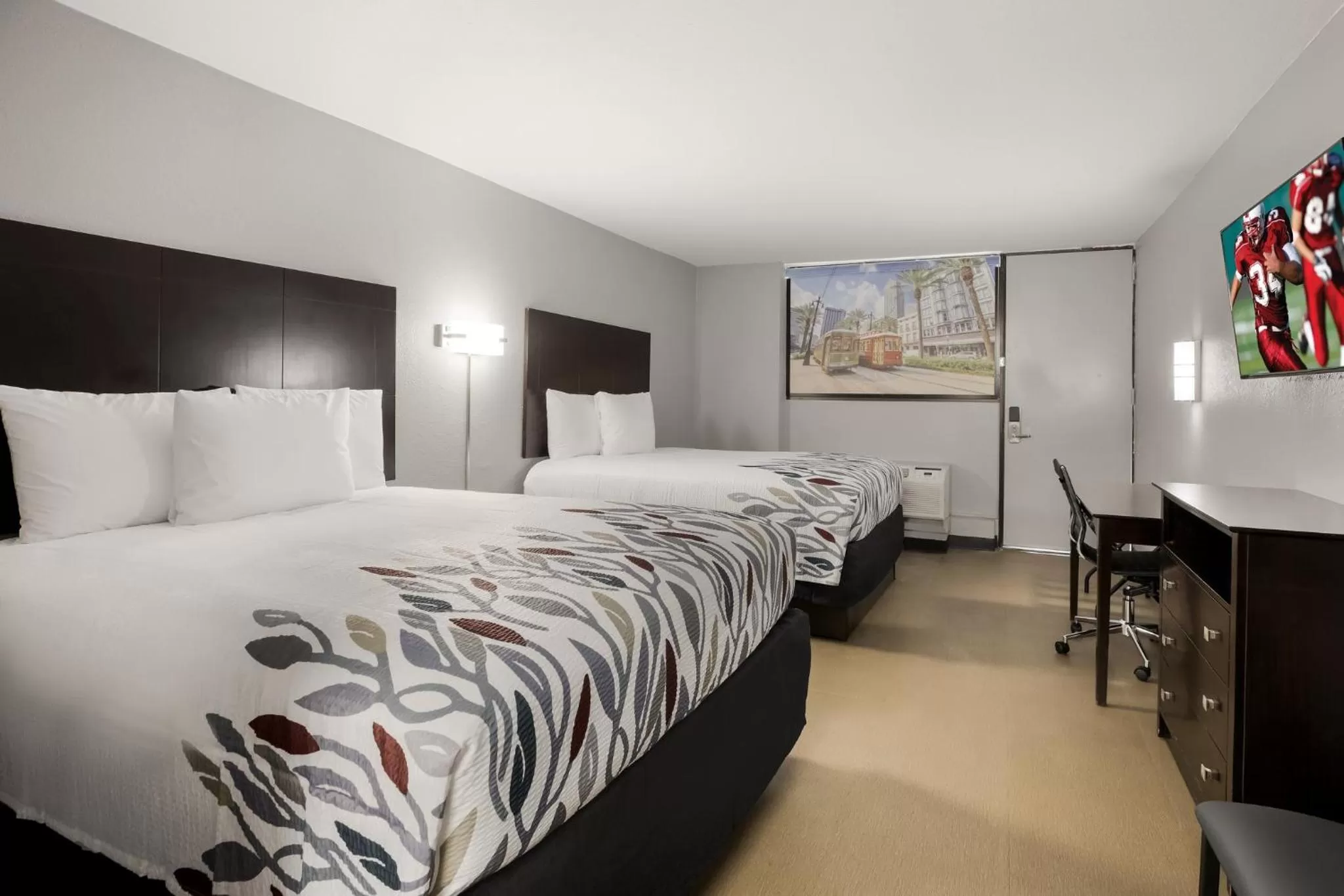 Bedroom, Bed in Red Roof Inn Alexandria, LA