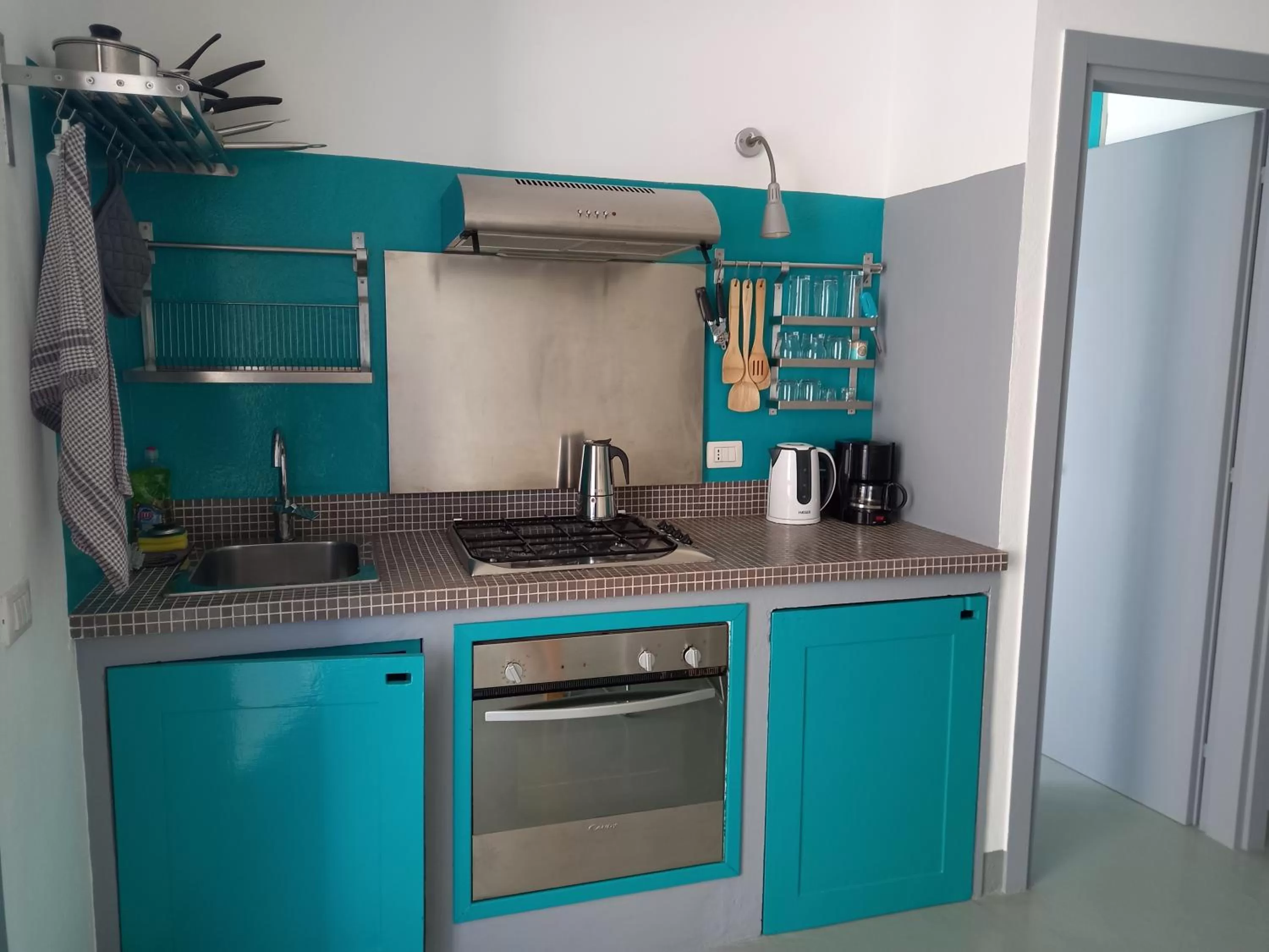 Coffee/tea facilities, Kitchen/Kitchenette in B&B Sereia Azul Boa Vista