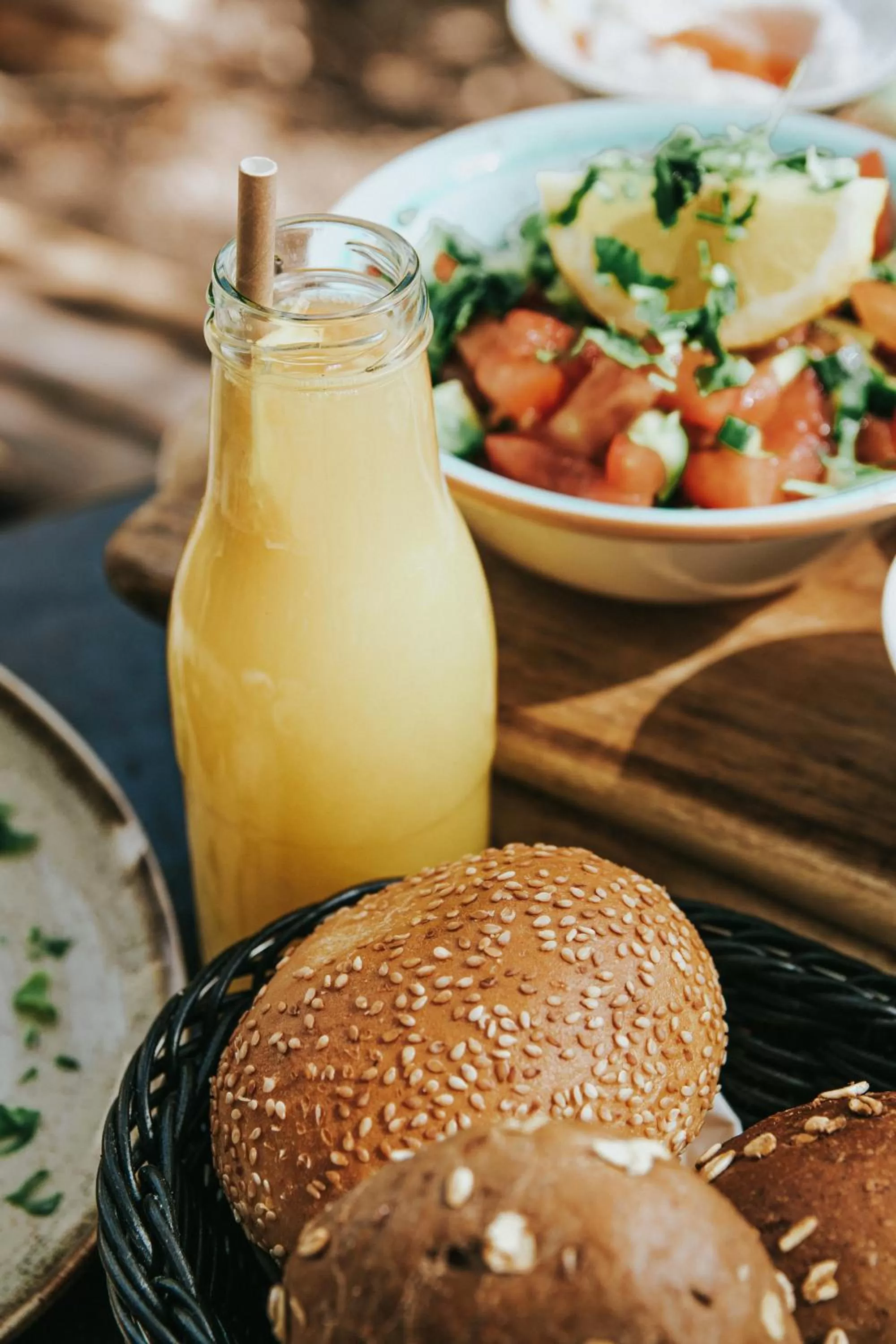 Food close-up in Ein Gedi Kibbutz Hotel