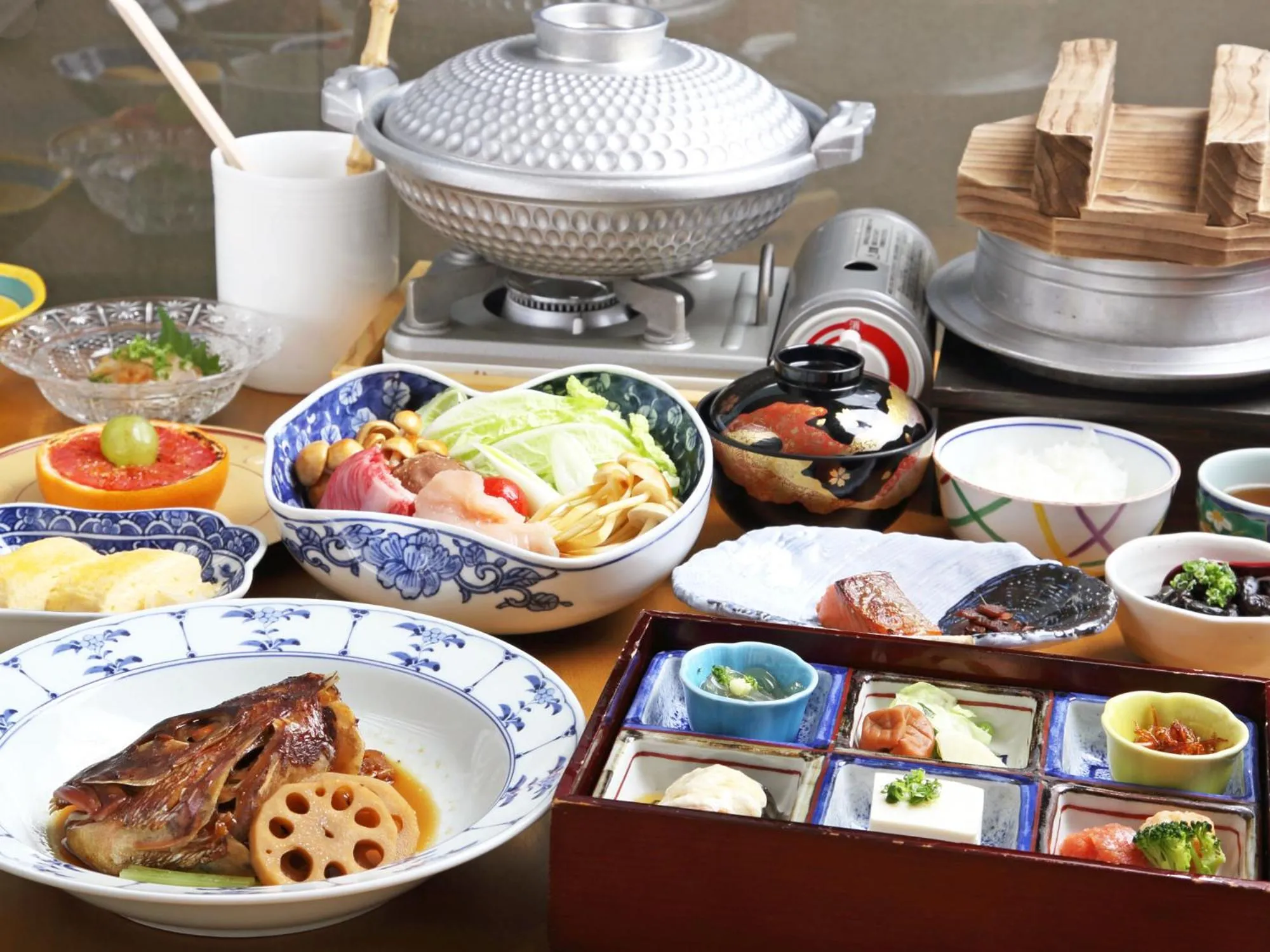 Asian breakfast in Okuno Hosomichi