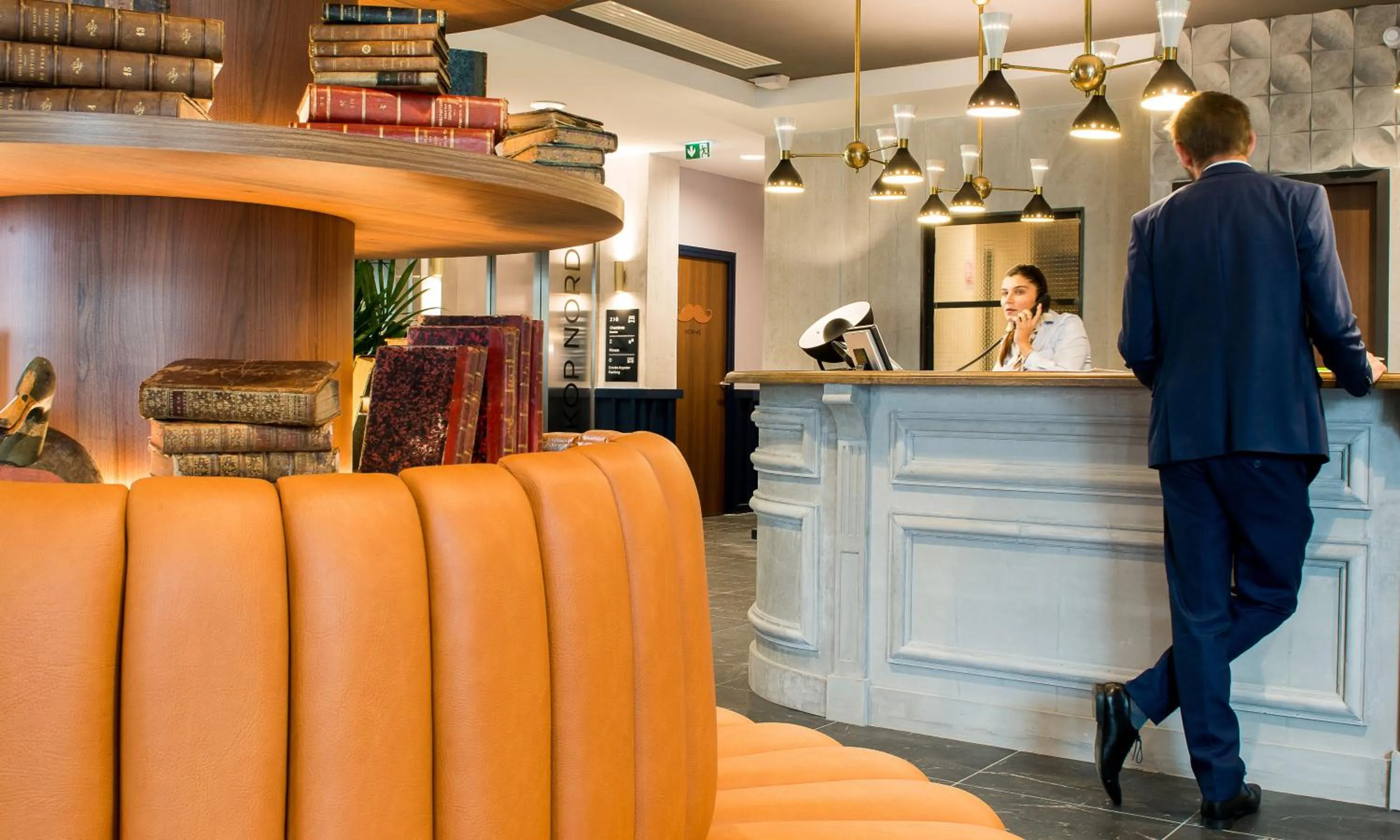 Lobby or reception in KOPSTER Hotel Lyon Groupama Stadium