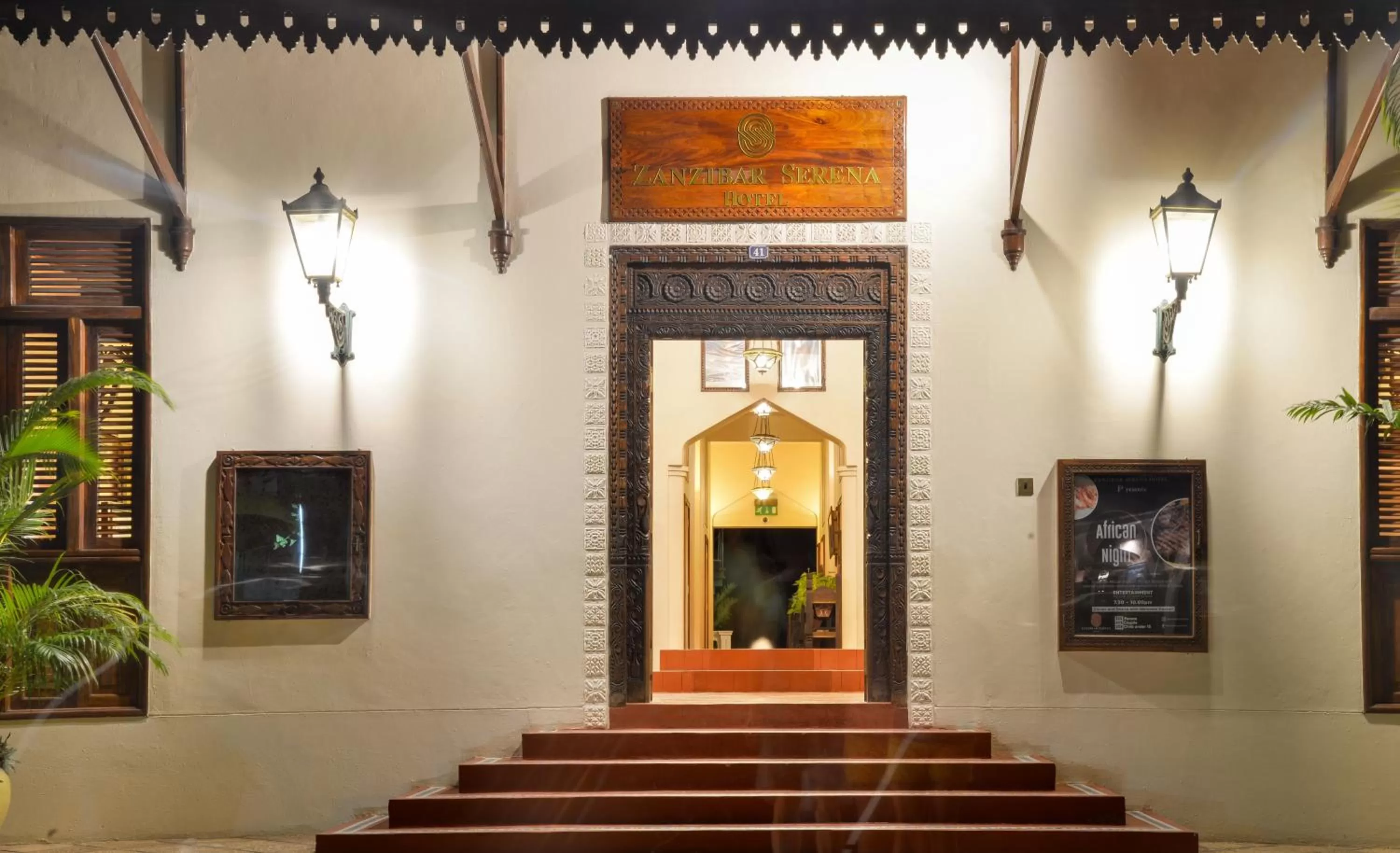 Facade/entrance in Zanzibar Serena Hotel