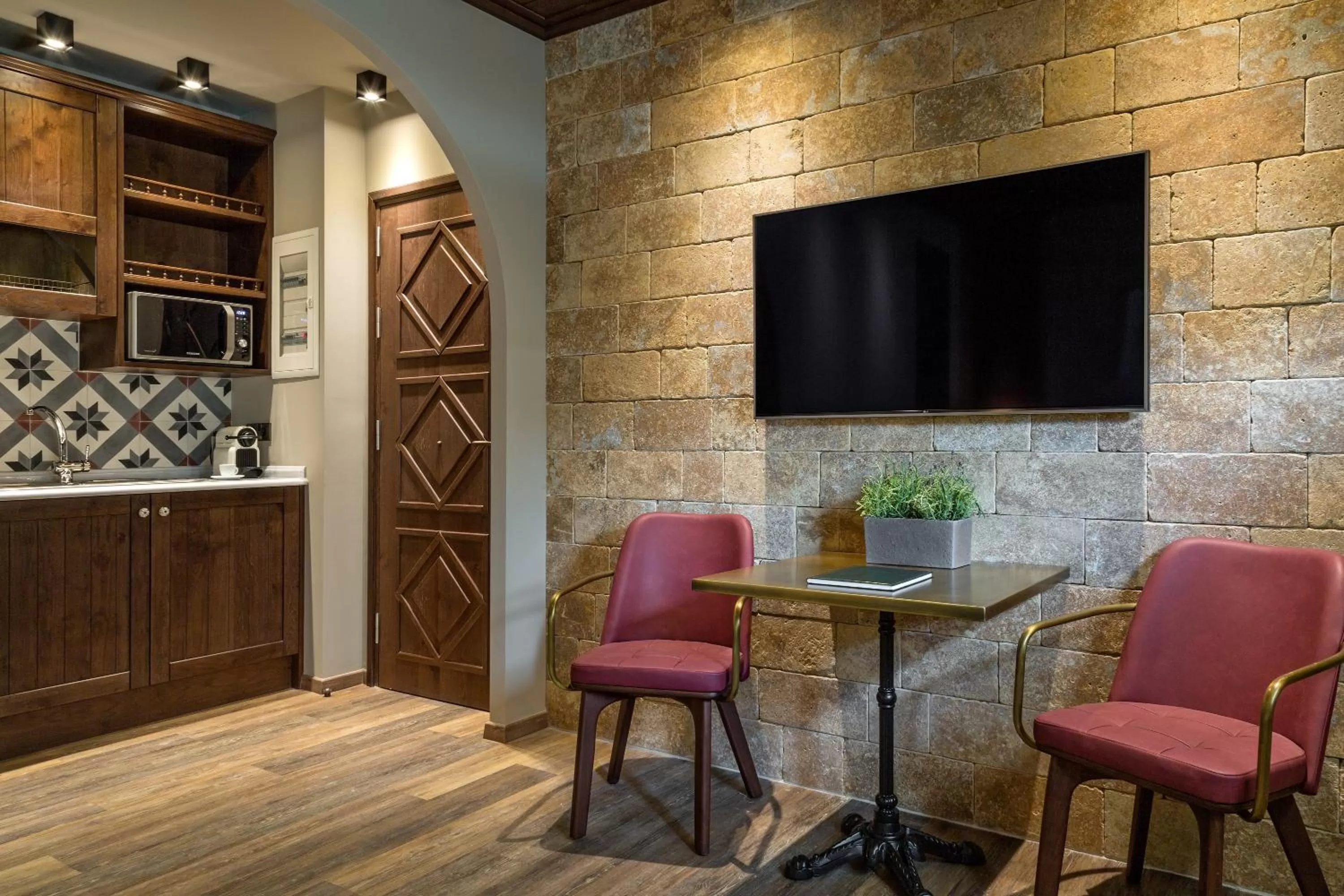 Kitchen or kitchenette in Estia Boutique Apartments