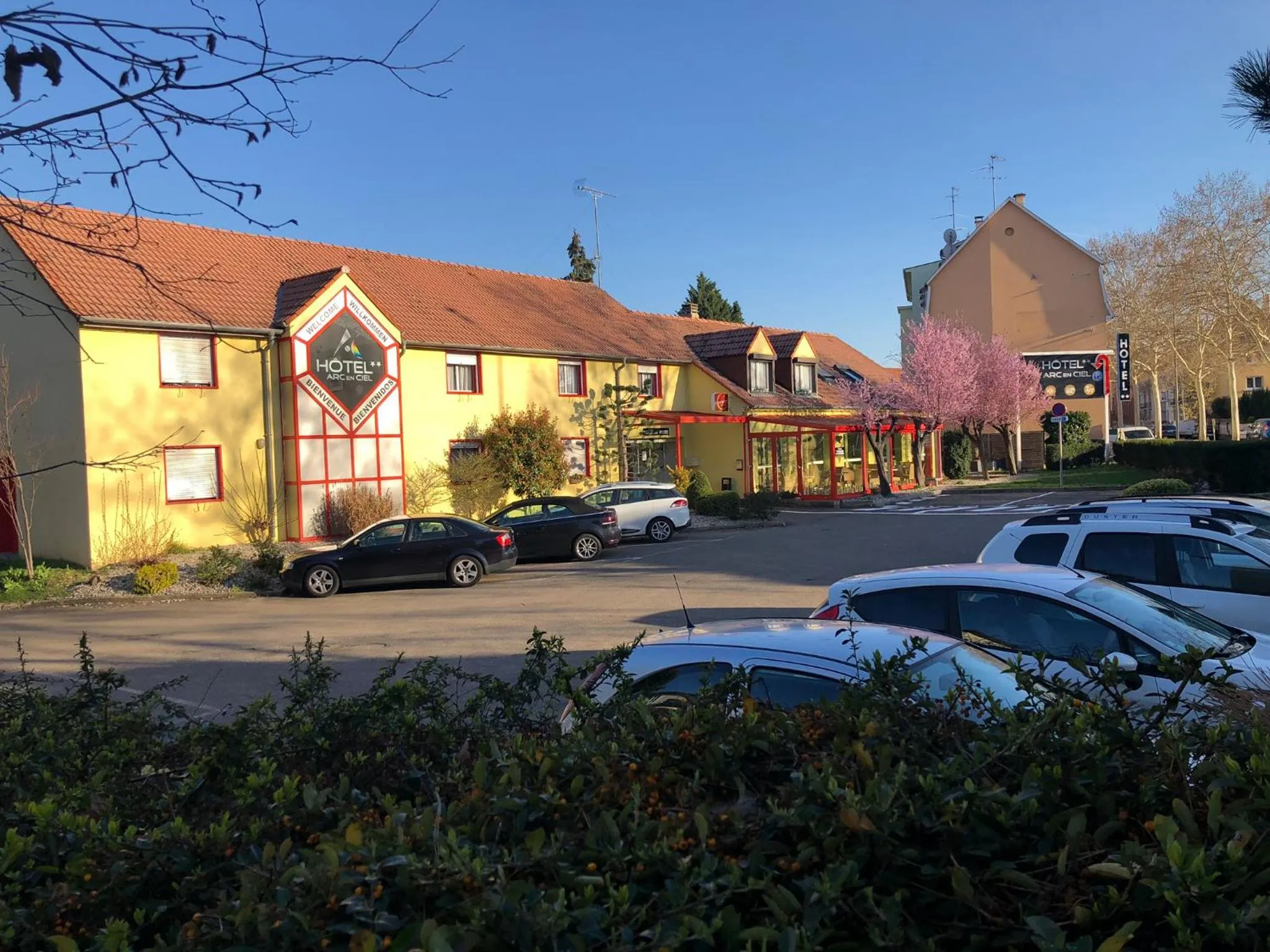 Property building in Hotel Arc-En-Ciel Colmar Contact Hotel