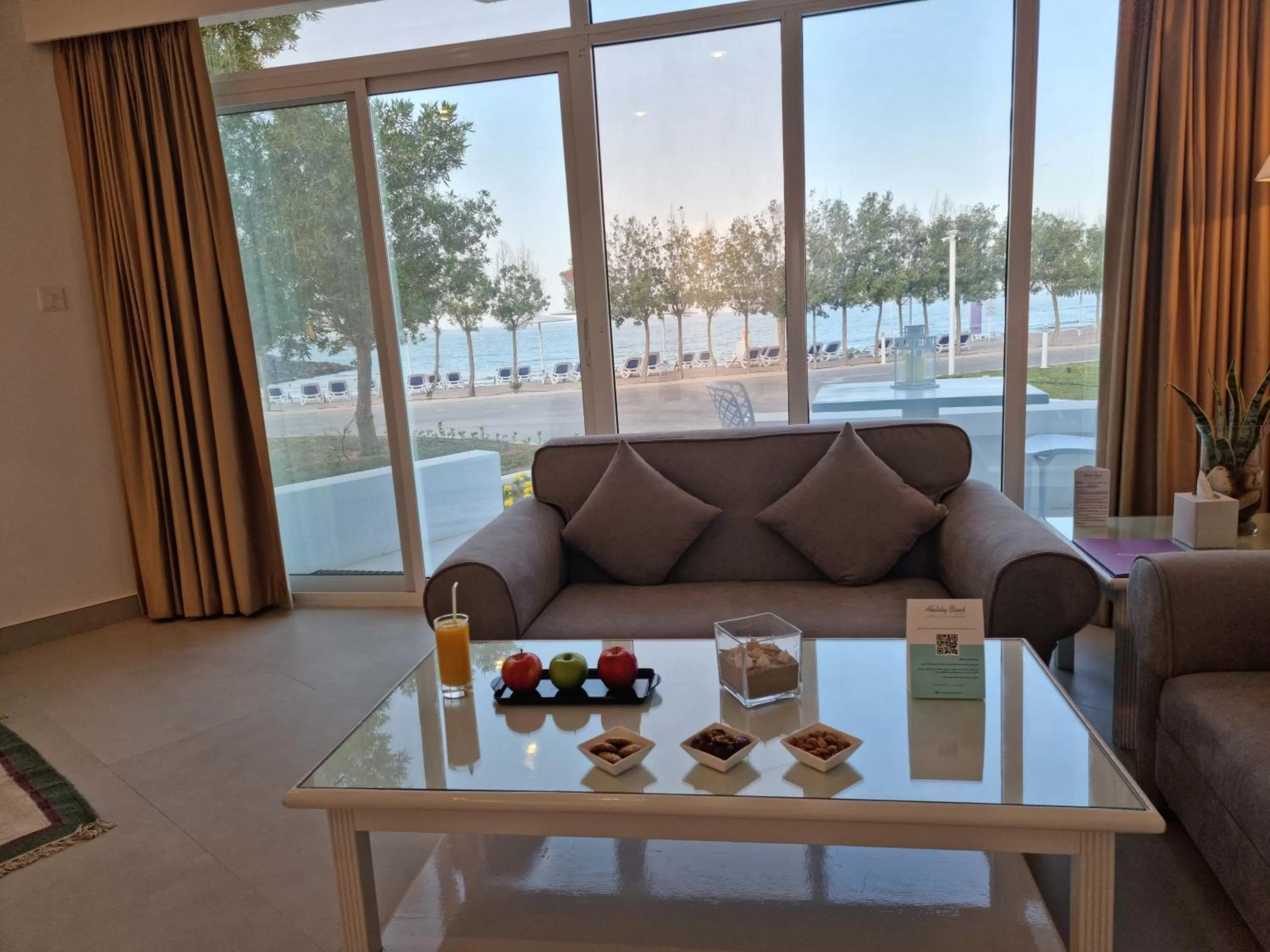 Seating area in Holiday Beach Resort