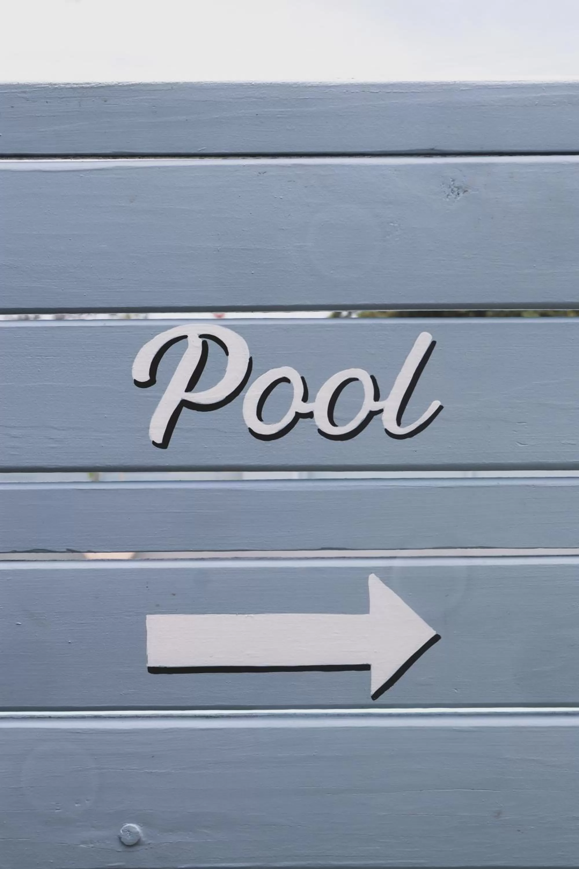 Swimming pool in The Blue Water Motel