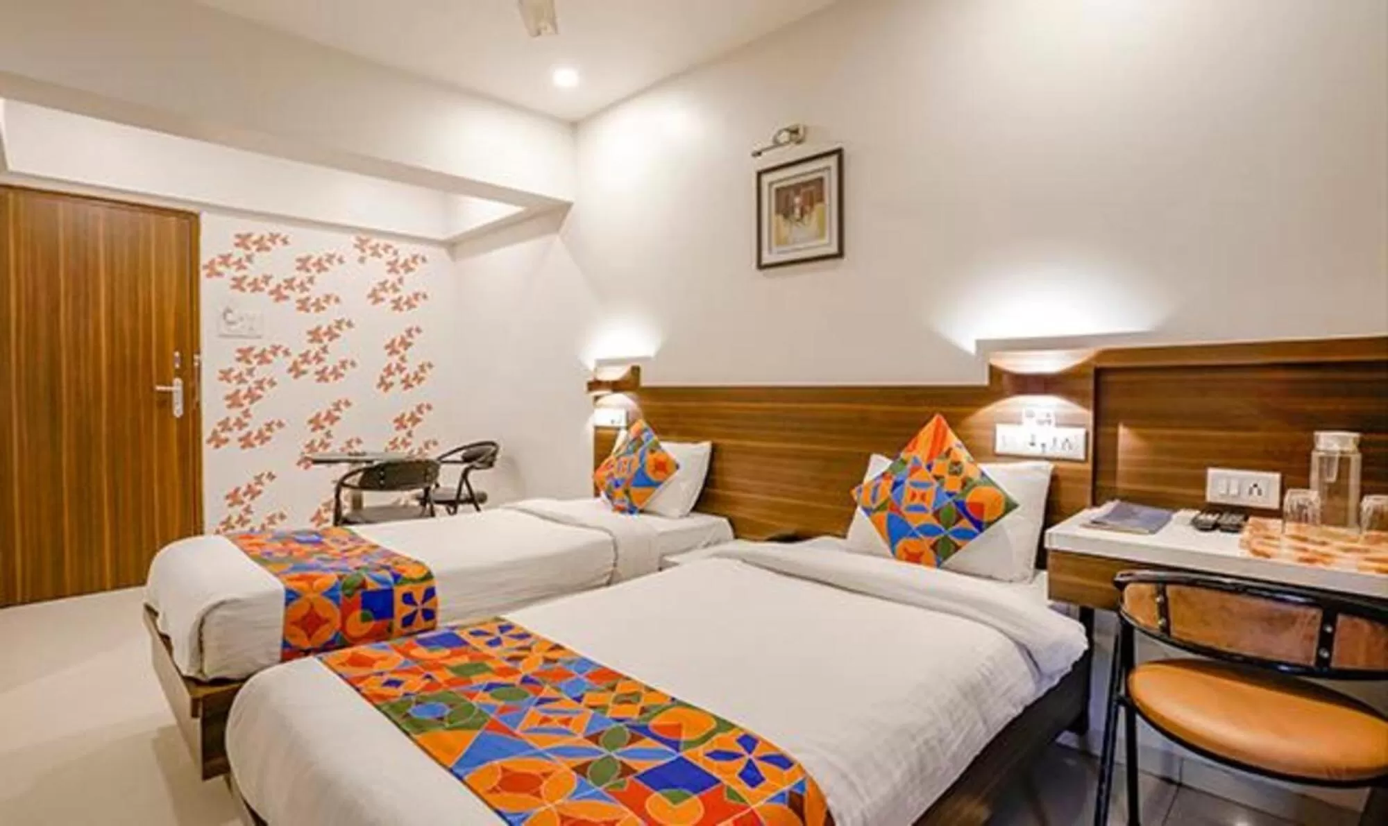 Bed in SriKrishna Paradise Hotel Thane Navi Mumbai