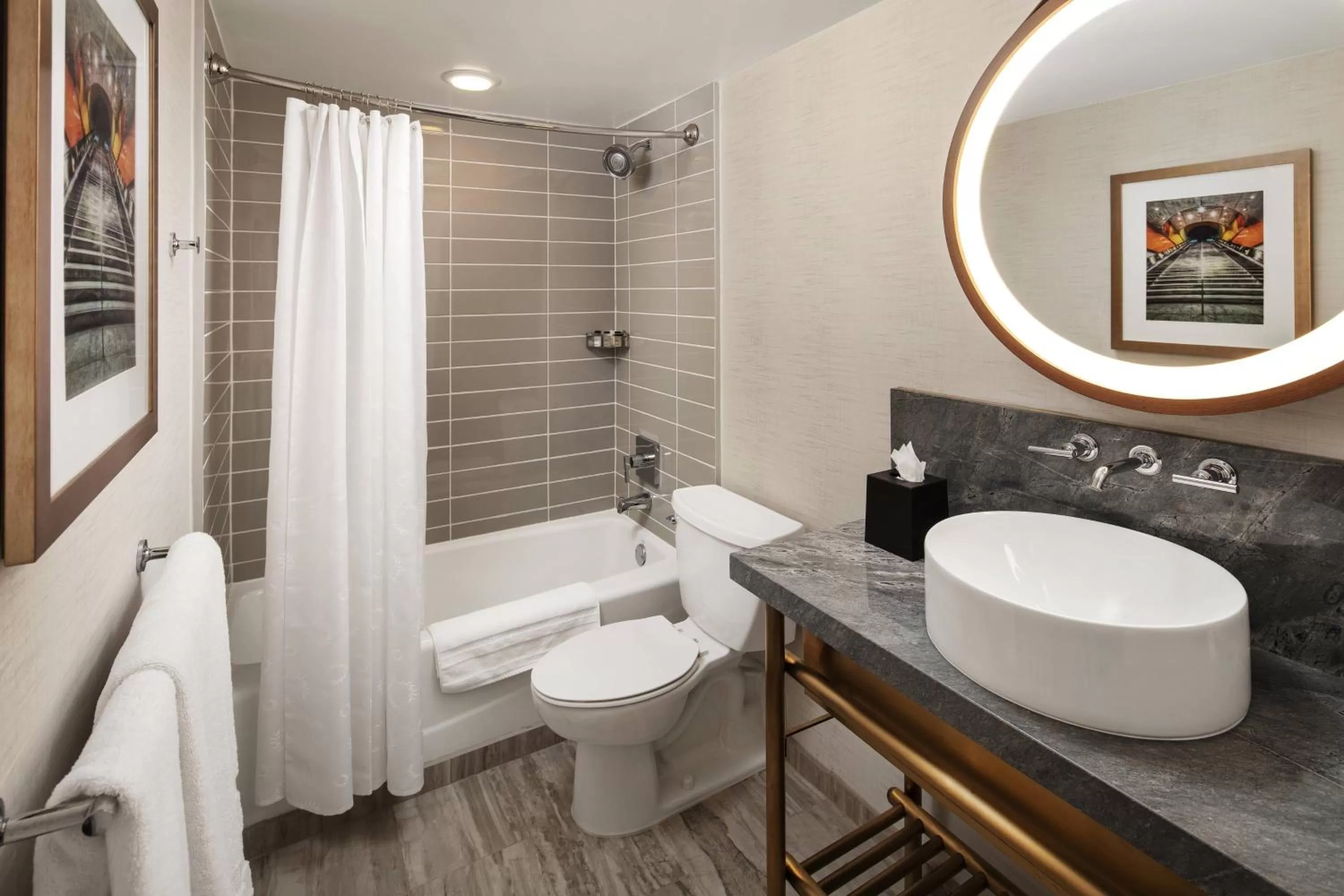 Bathroom in Hotel Dena, Pasadena Los Angeles, a Tribute Portfolio Hotel