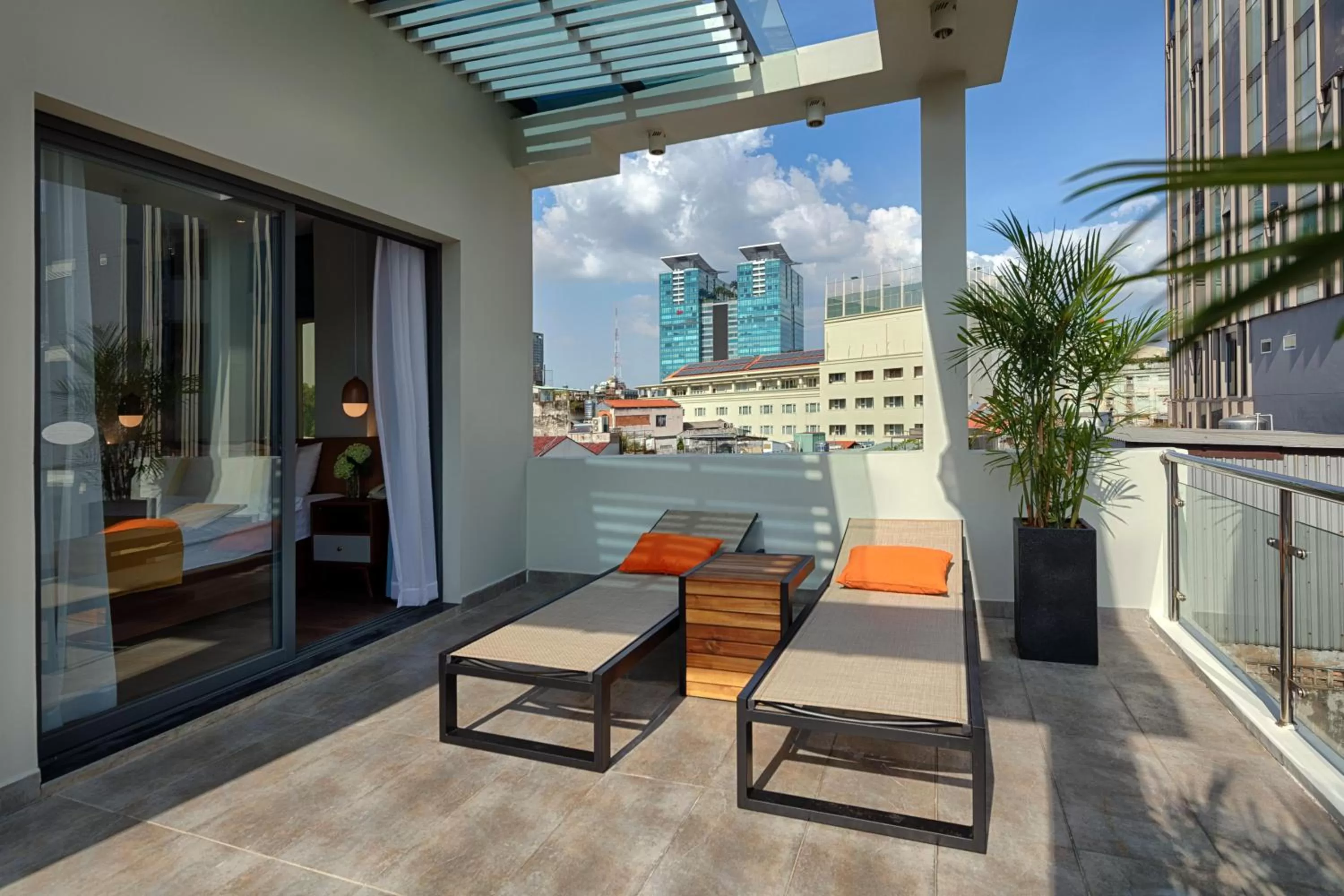 Balcony/Terrace in Little Saigon Boutique Hotel
