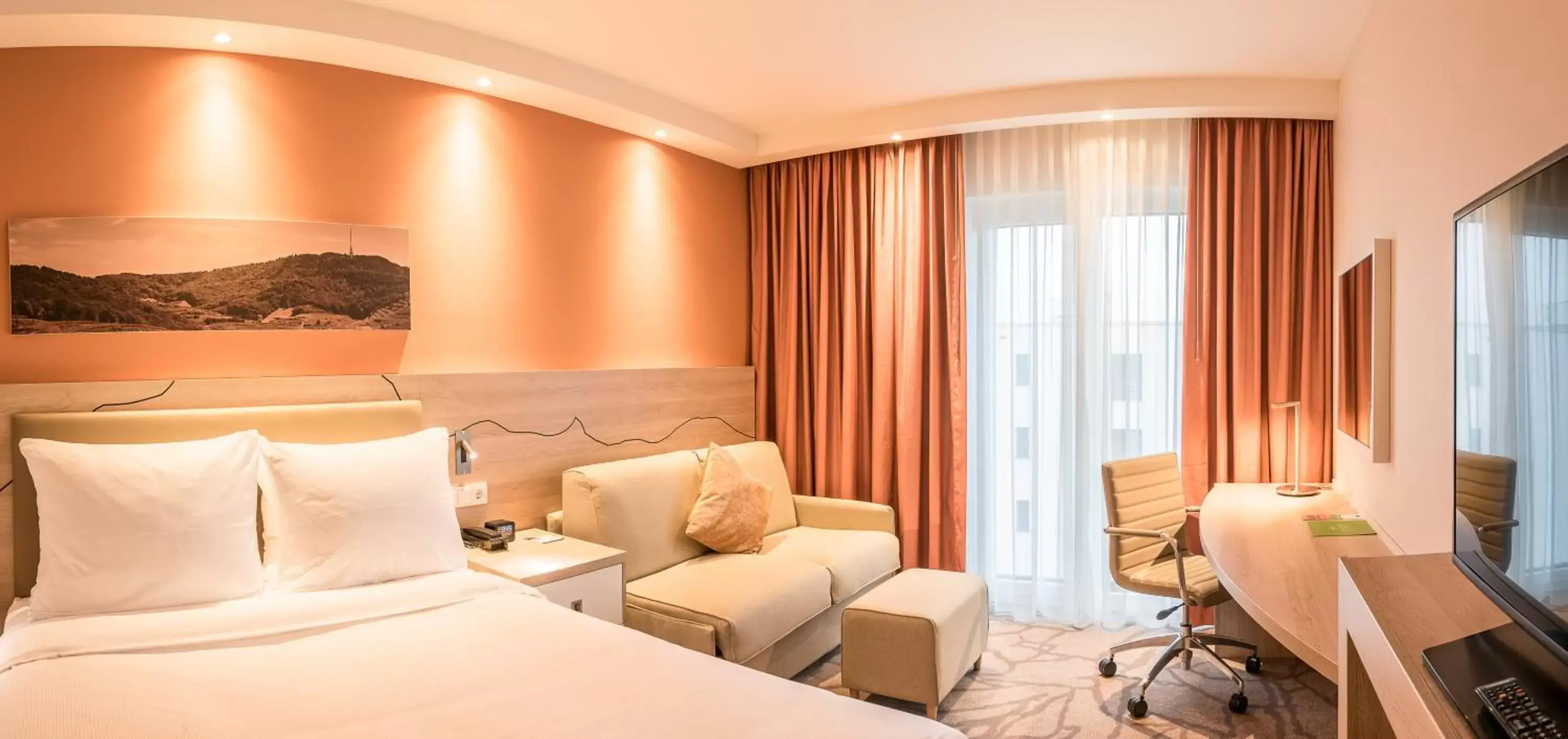 Queen Room with Sofa Bed in Hampton By Hilton Freiburg Queen Room with Sofa Bed in Hampton By Hilton Freiburg