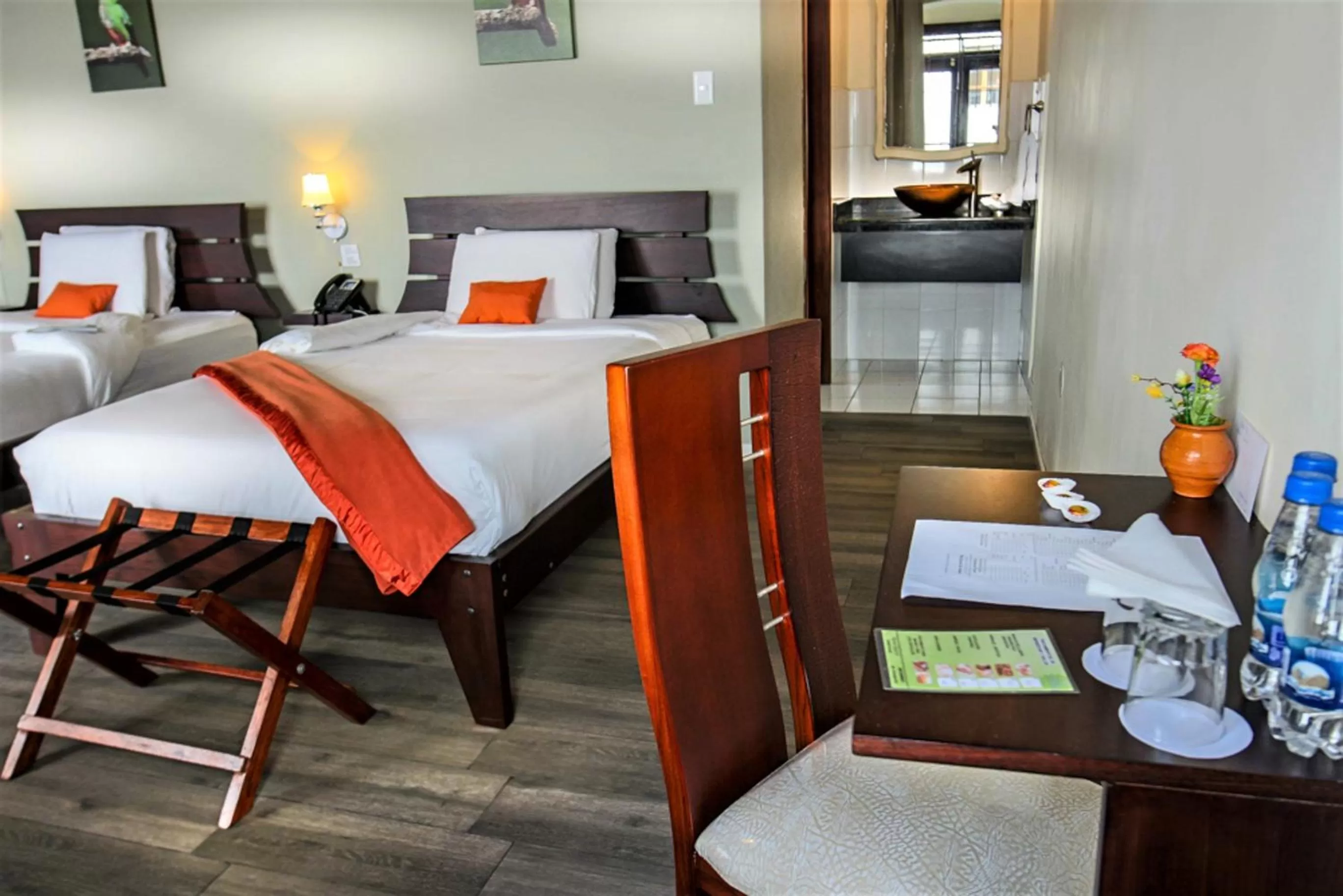 Bed in Hotel Colonial San Agustin