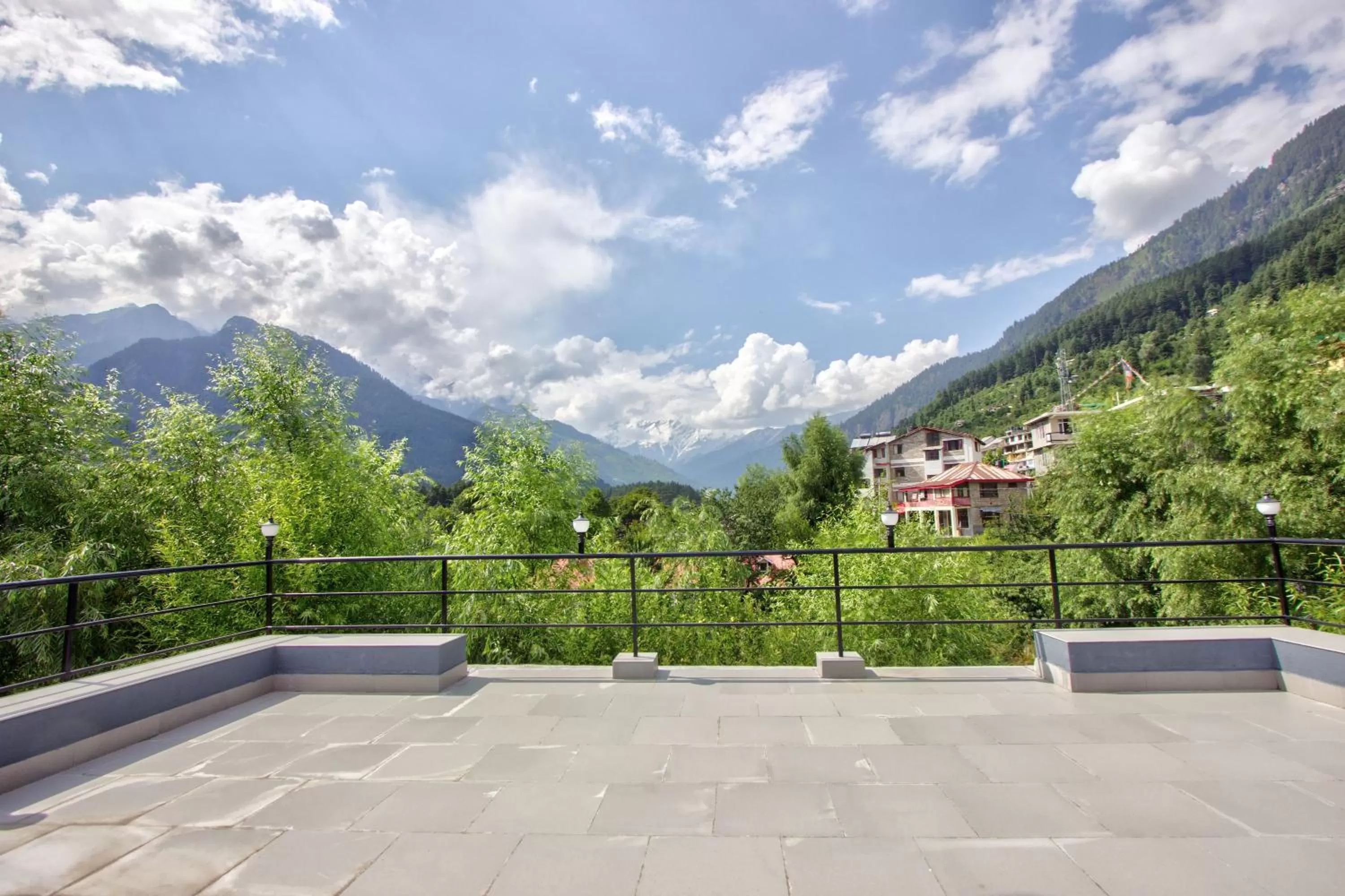 Balcony/Terrace in Woodstock Inn Manali 800 Mtrs from Mall Road