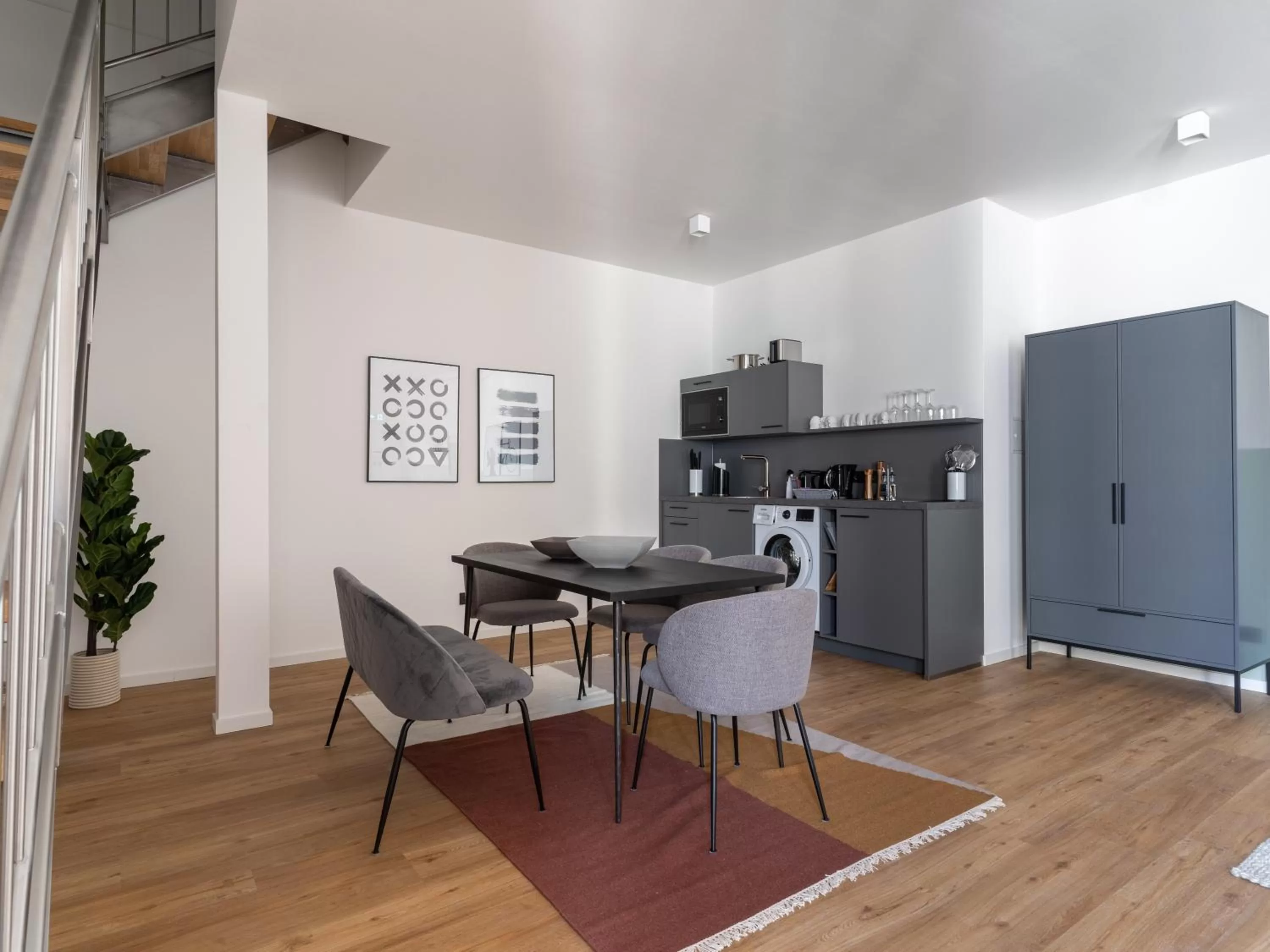 Kitchen or kitchenette in Limehome Erfurt Schmidtstedter Straße