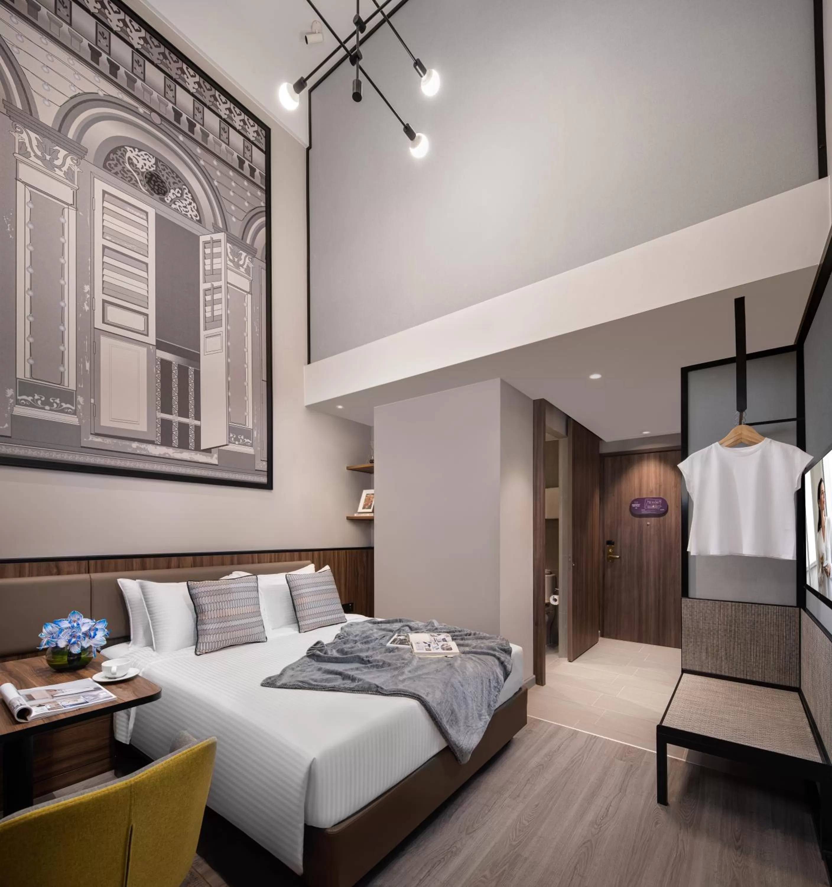 Bedroom, Bed in Citadines Rochor Singapore