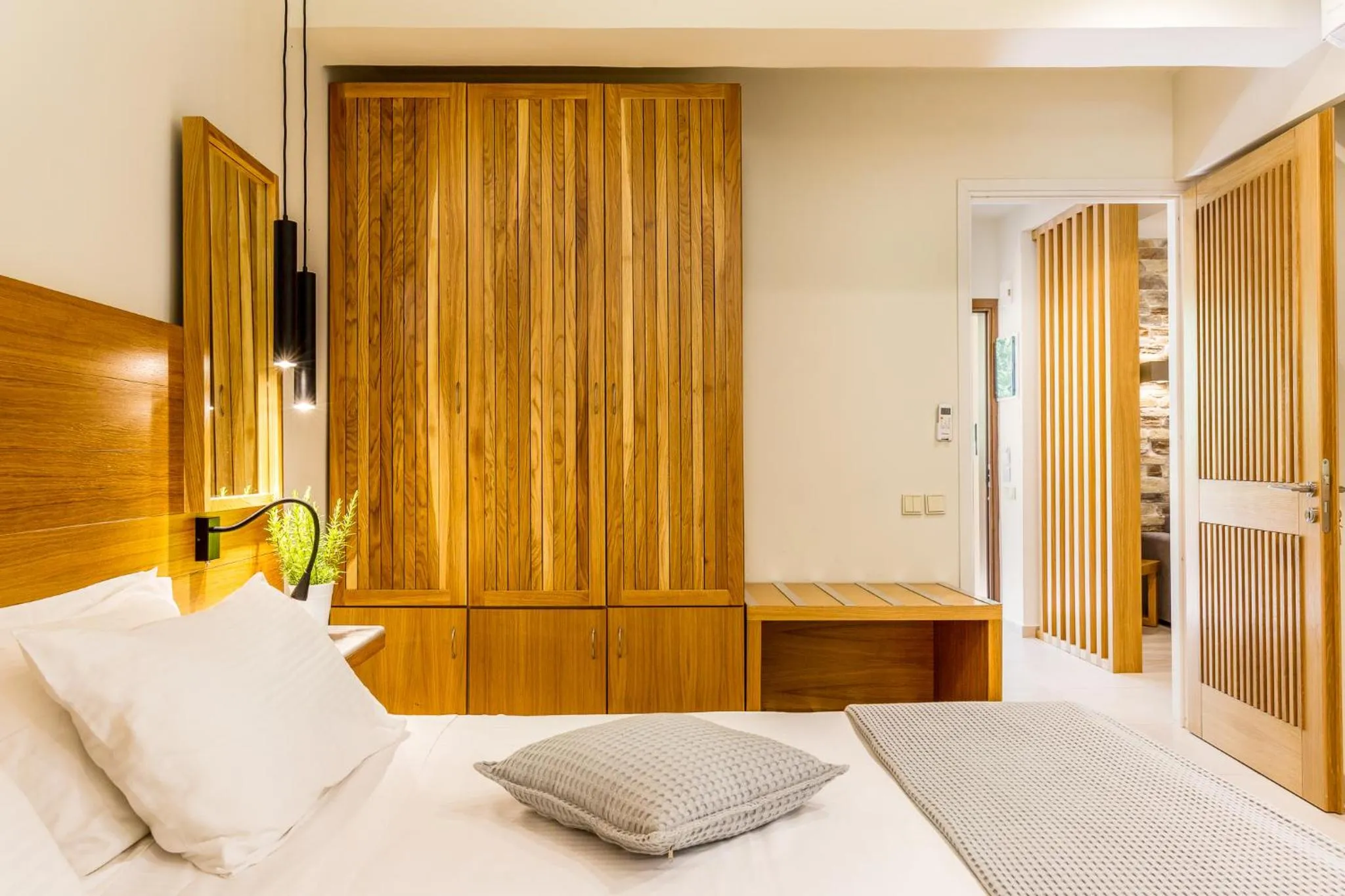 Bedroom, Bed in Skopelos Holidays Hotel & Spa