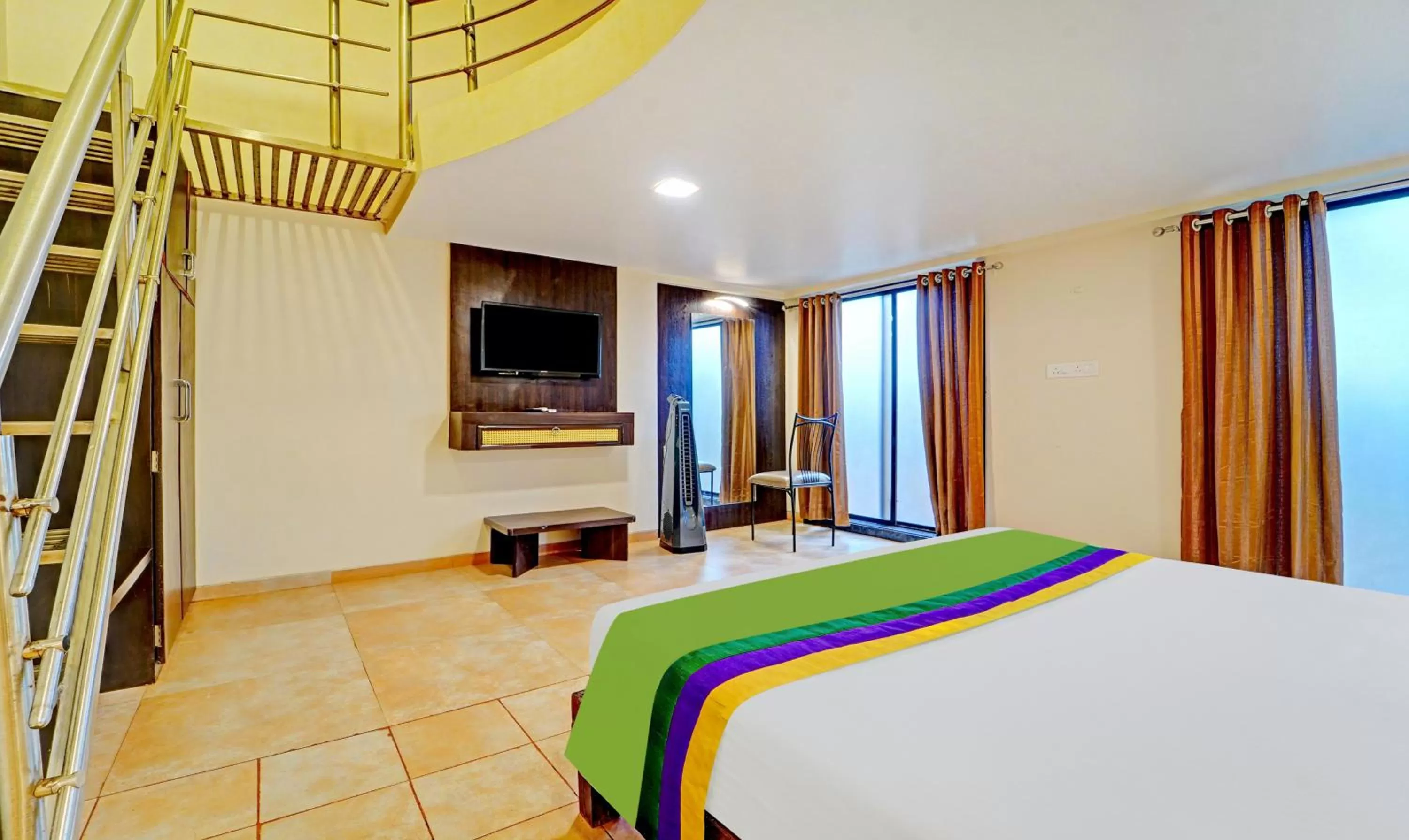 Bedroom, Bed in Treebo Vhyomaan Resort With Swimming Pool