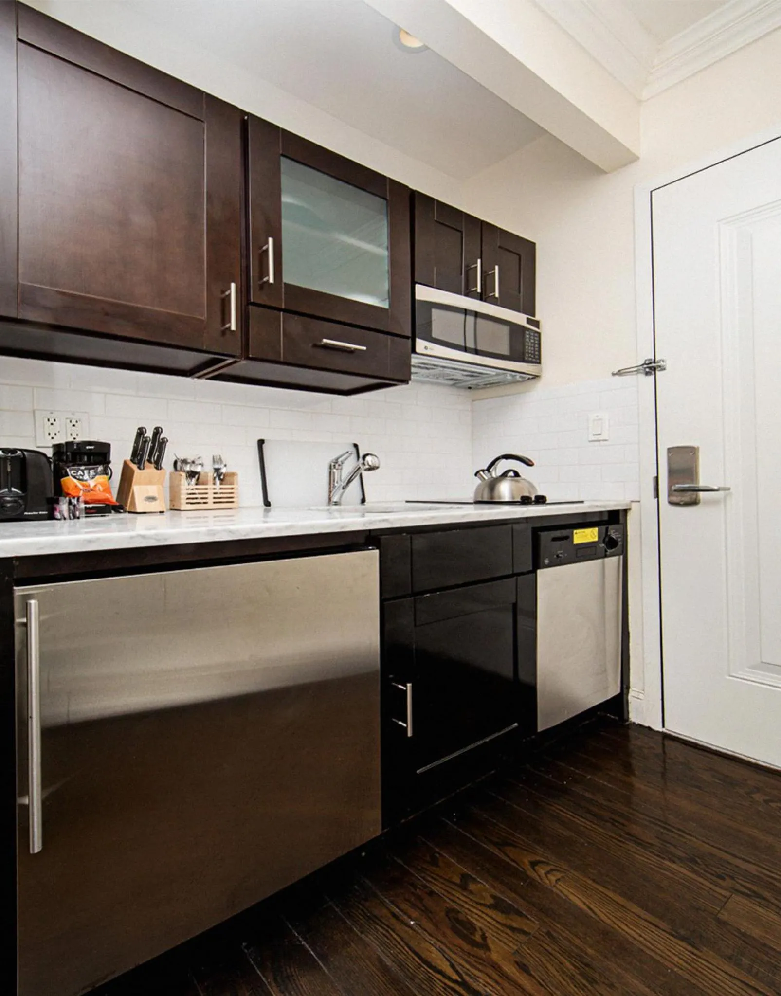 Kitchen or kitchenette in East Village Hotel