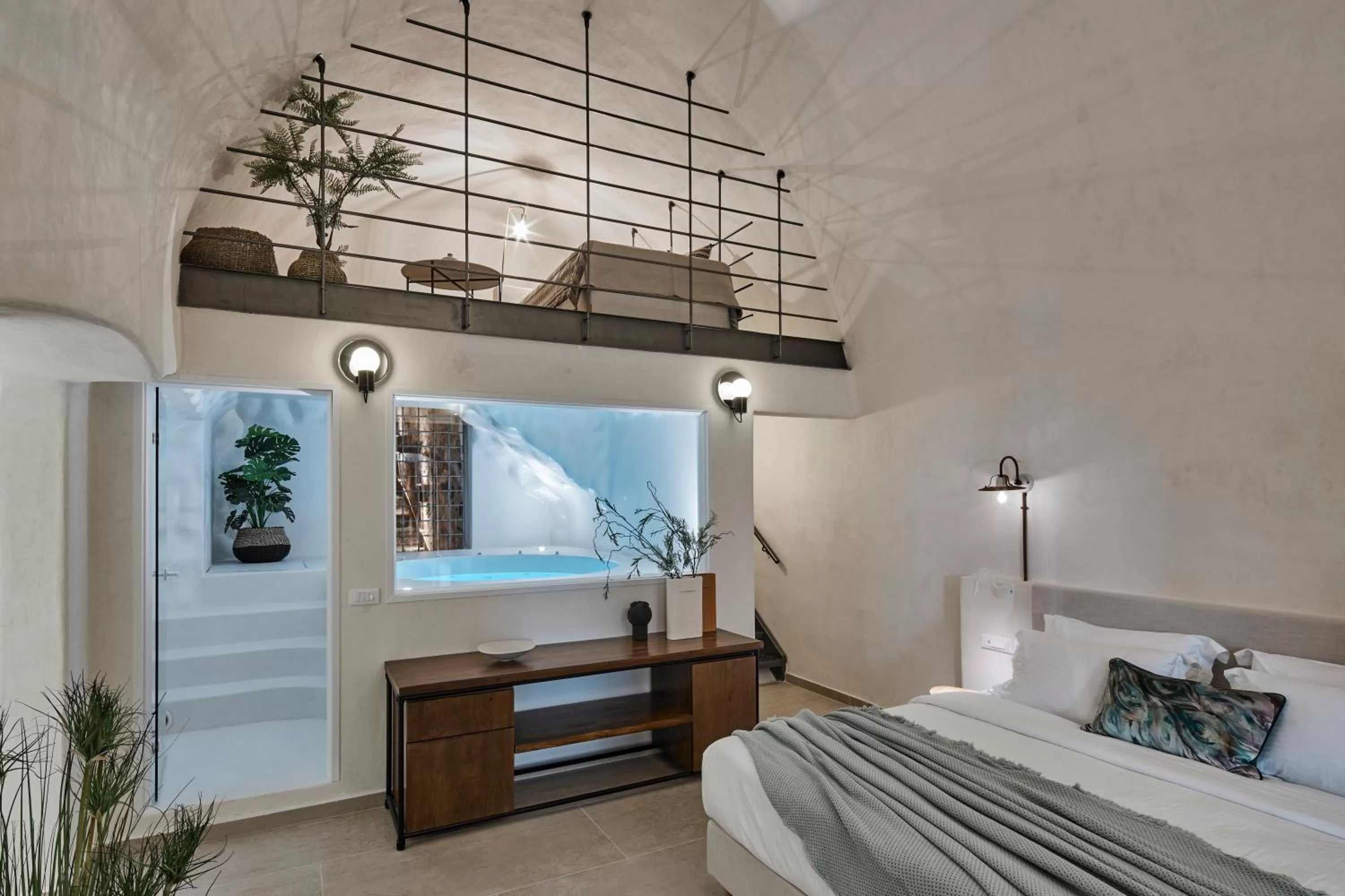 Decorative detail, Bed in Winery Hotel 1870