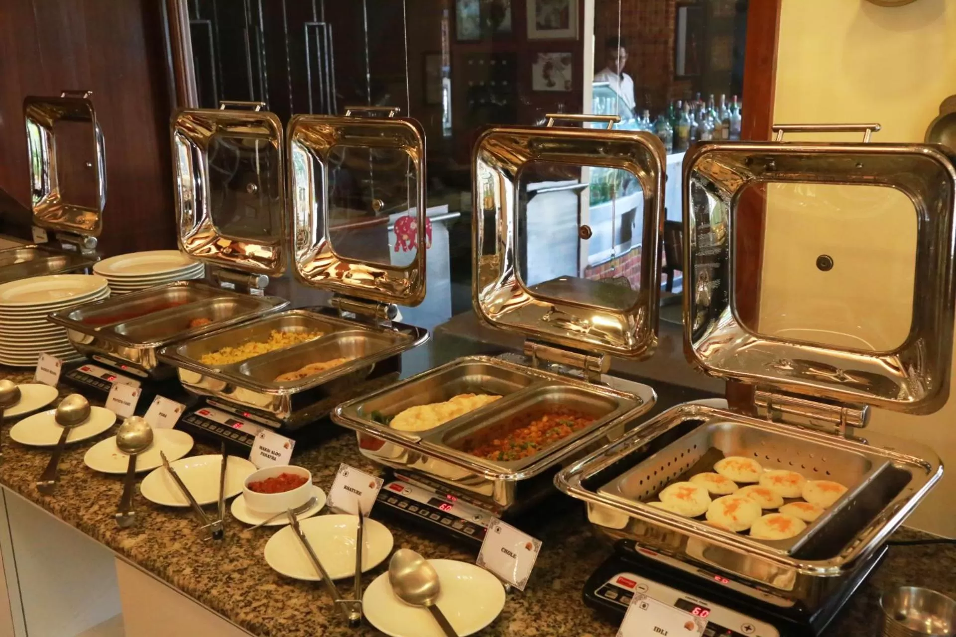 Buffet breakfast in Acron Seaway Resort