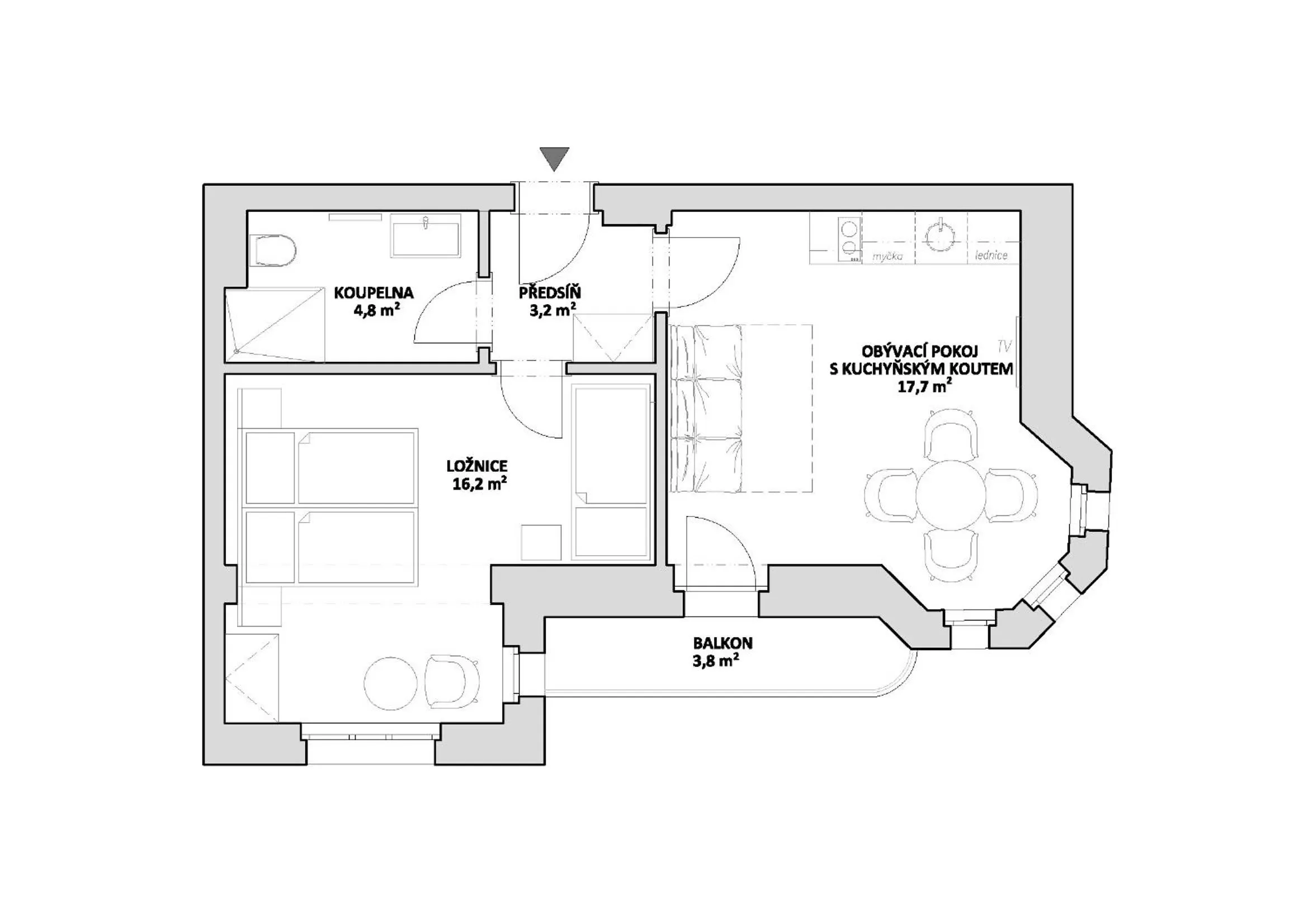 Floor plan in Vila Jáchymov