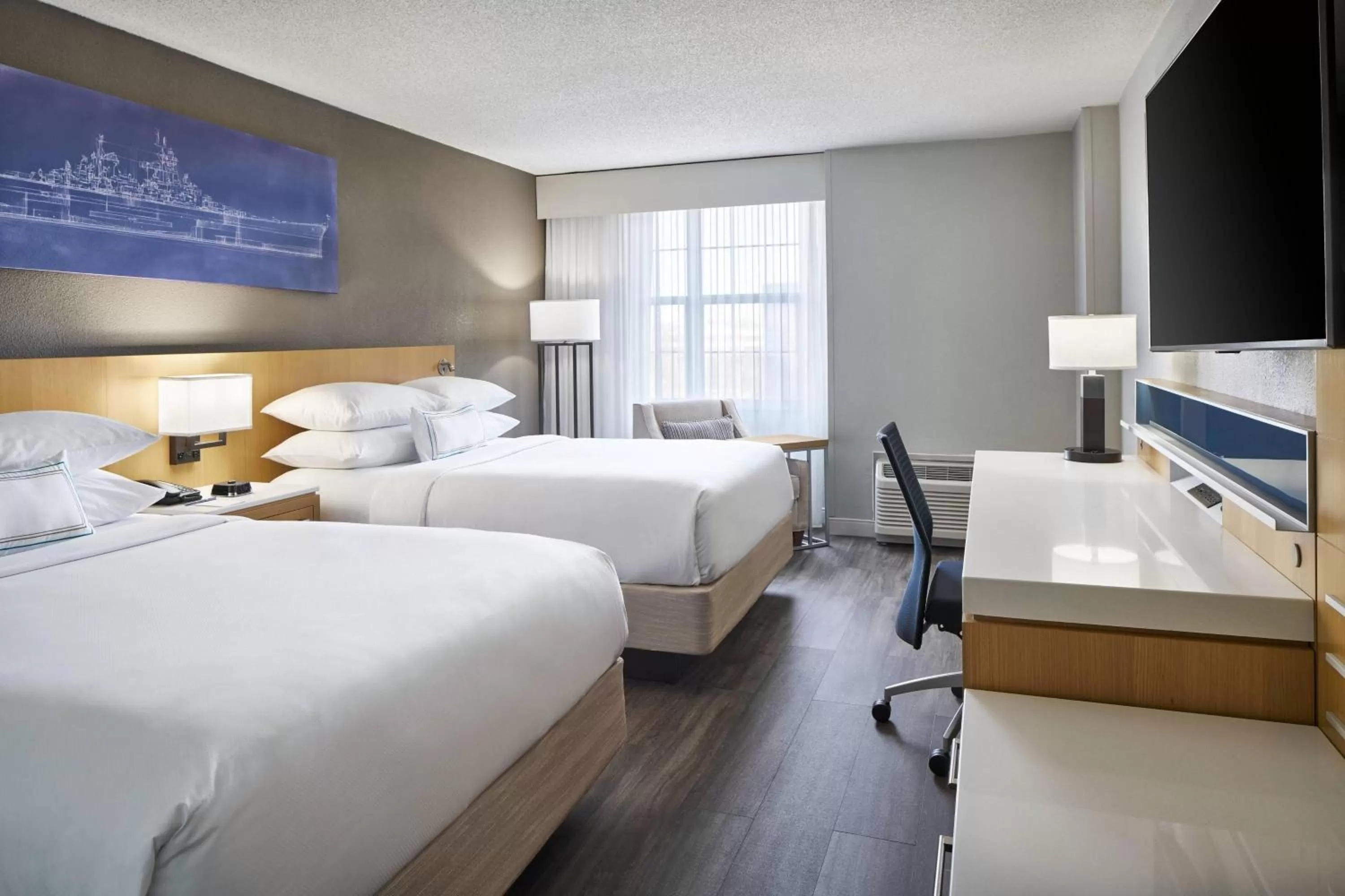 Queen Room with Two Queen Beds - Hearing Accessible in Delta Hotels by Marriott Norfolk Airport