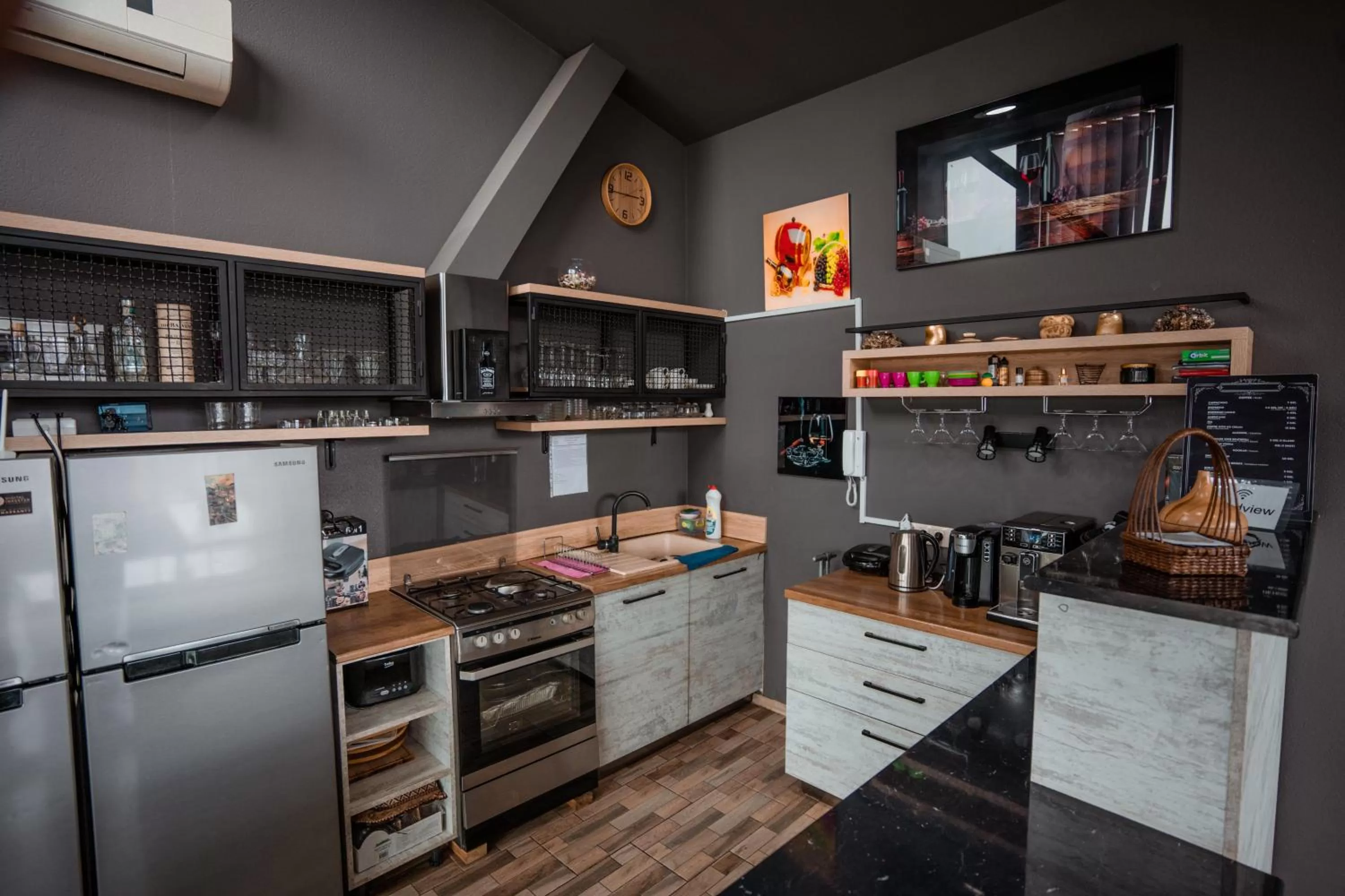 Kitchen or kitchenette in Hotel Grand View in Tbilisi