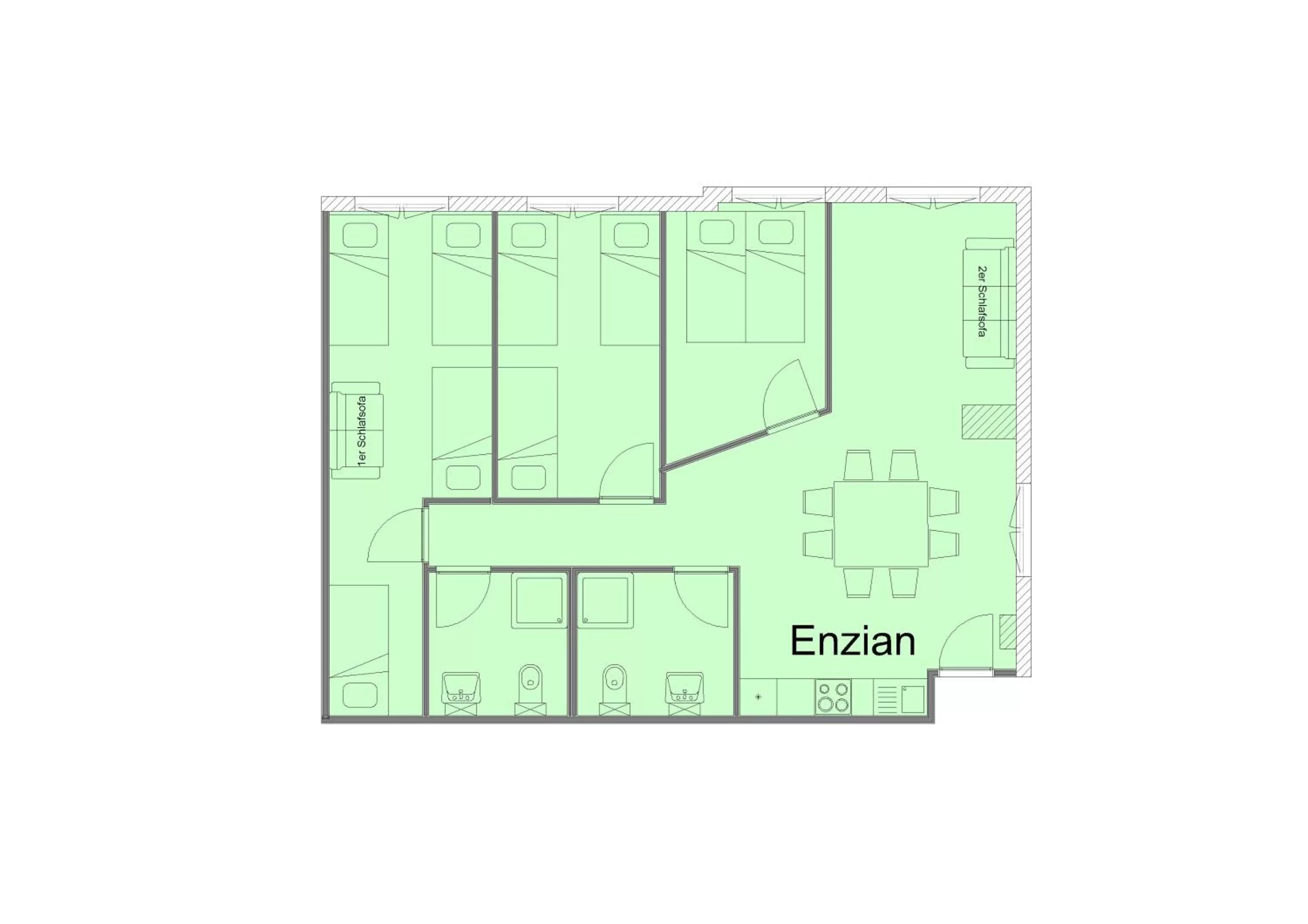 Floor plan in Apartments Tempelhof