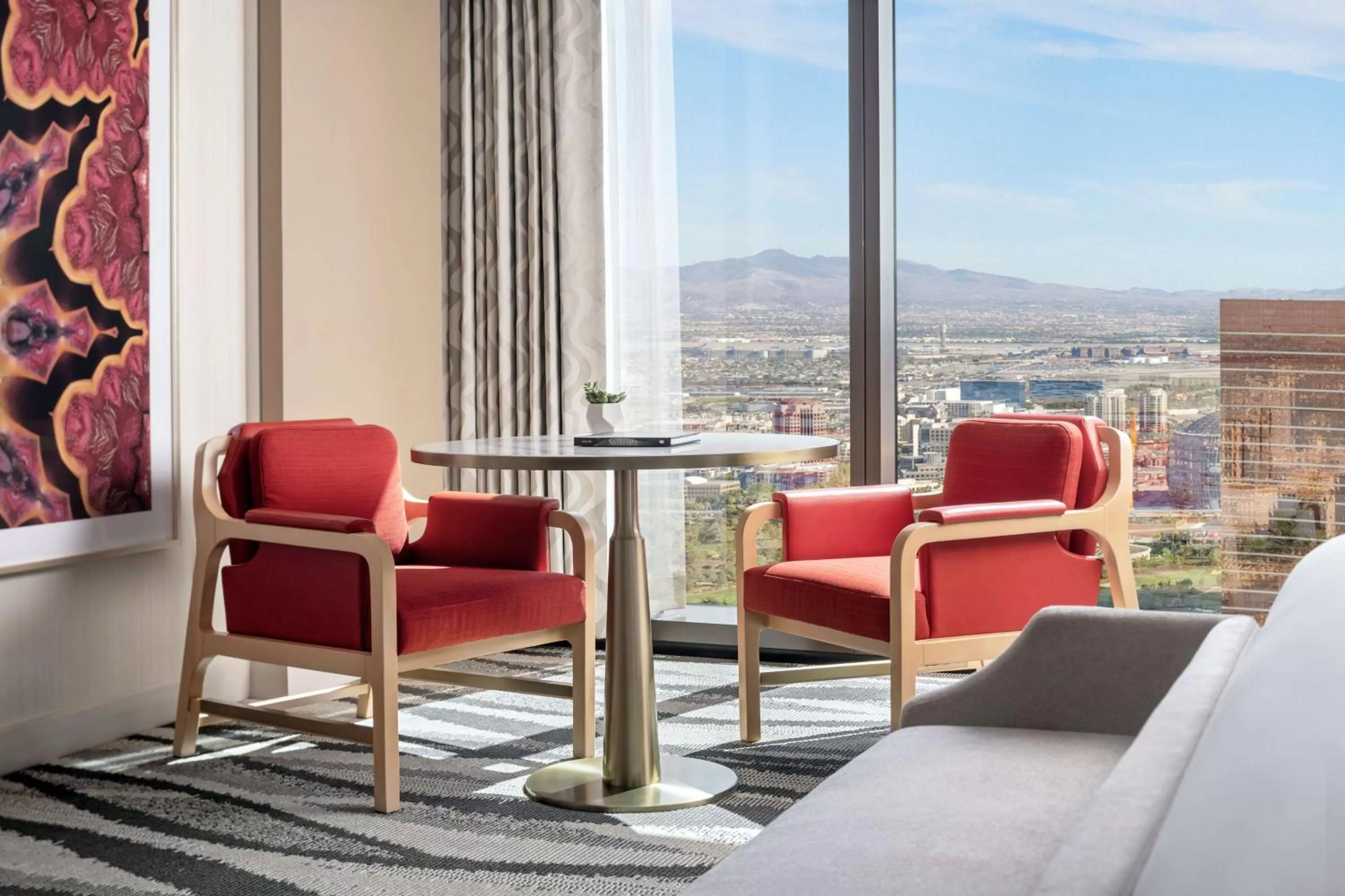 Living room in Conrad Las Vegas At Resorts World