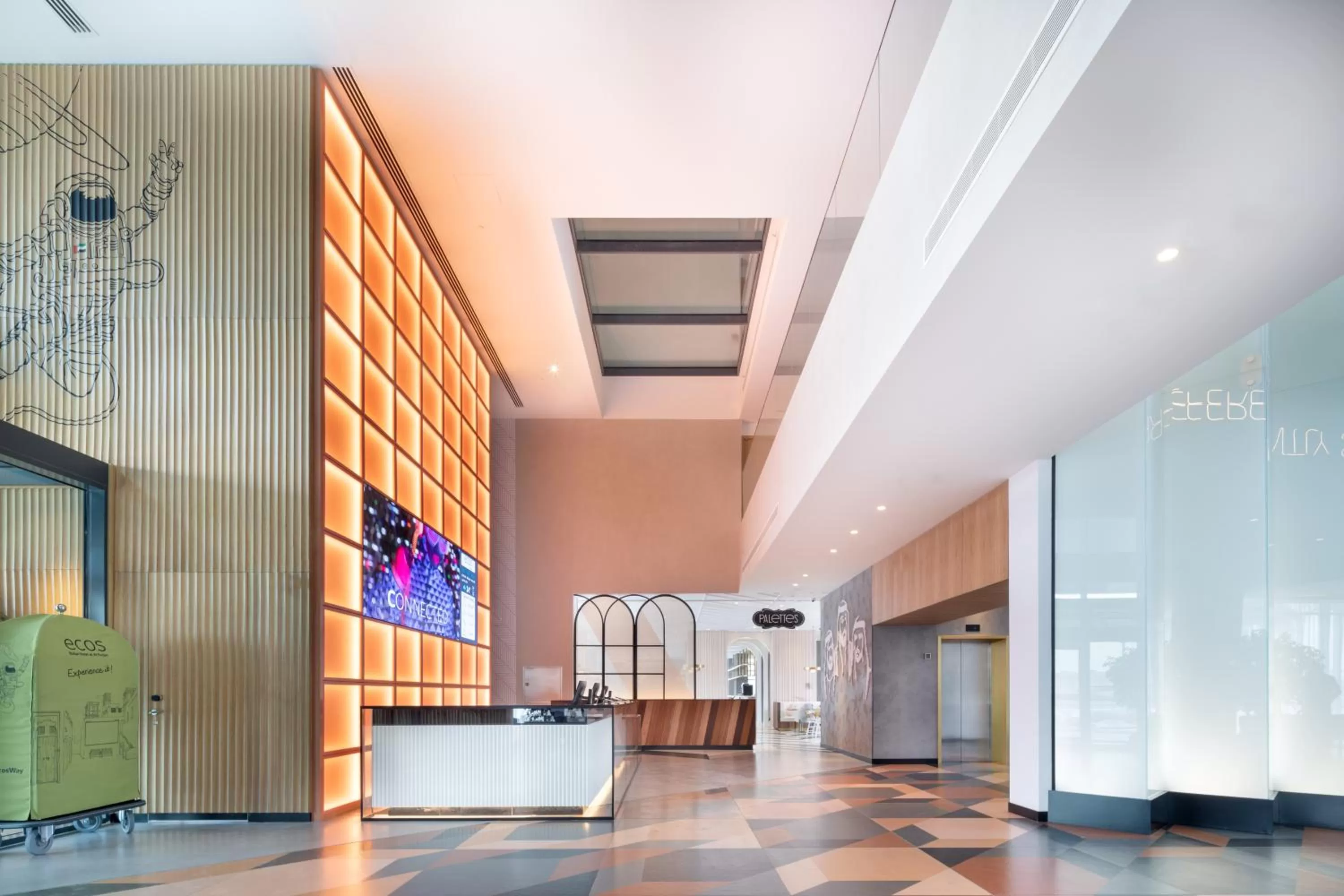 Property building in Ecos Dubai Hotel at Al Furjan