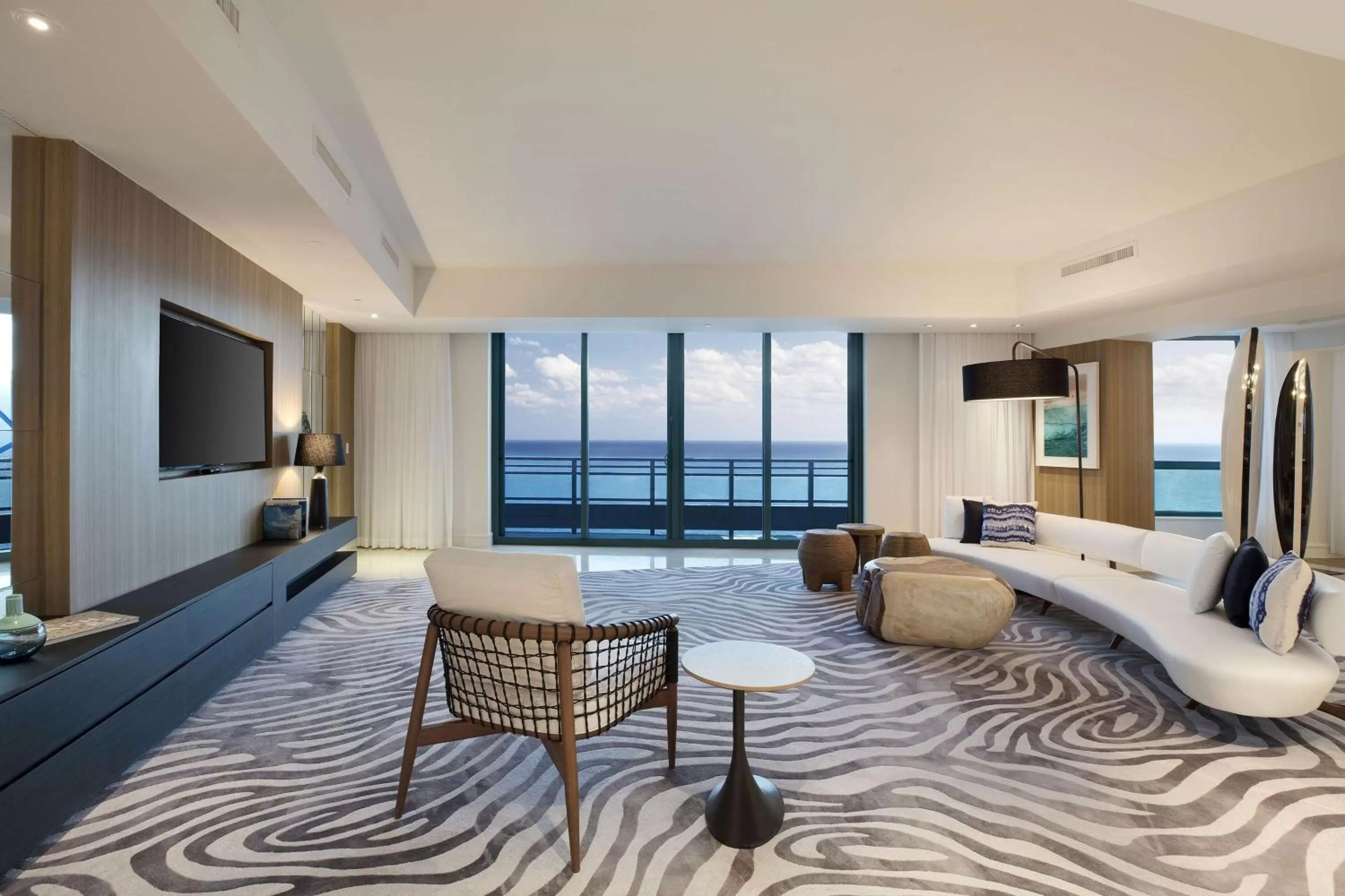 Living room, Bed in The Diplomat Beach Resort Hollywood, Curio Collection by Hilton