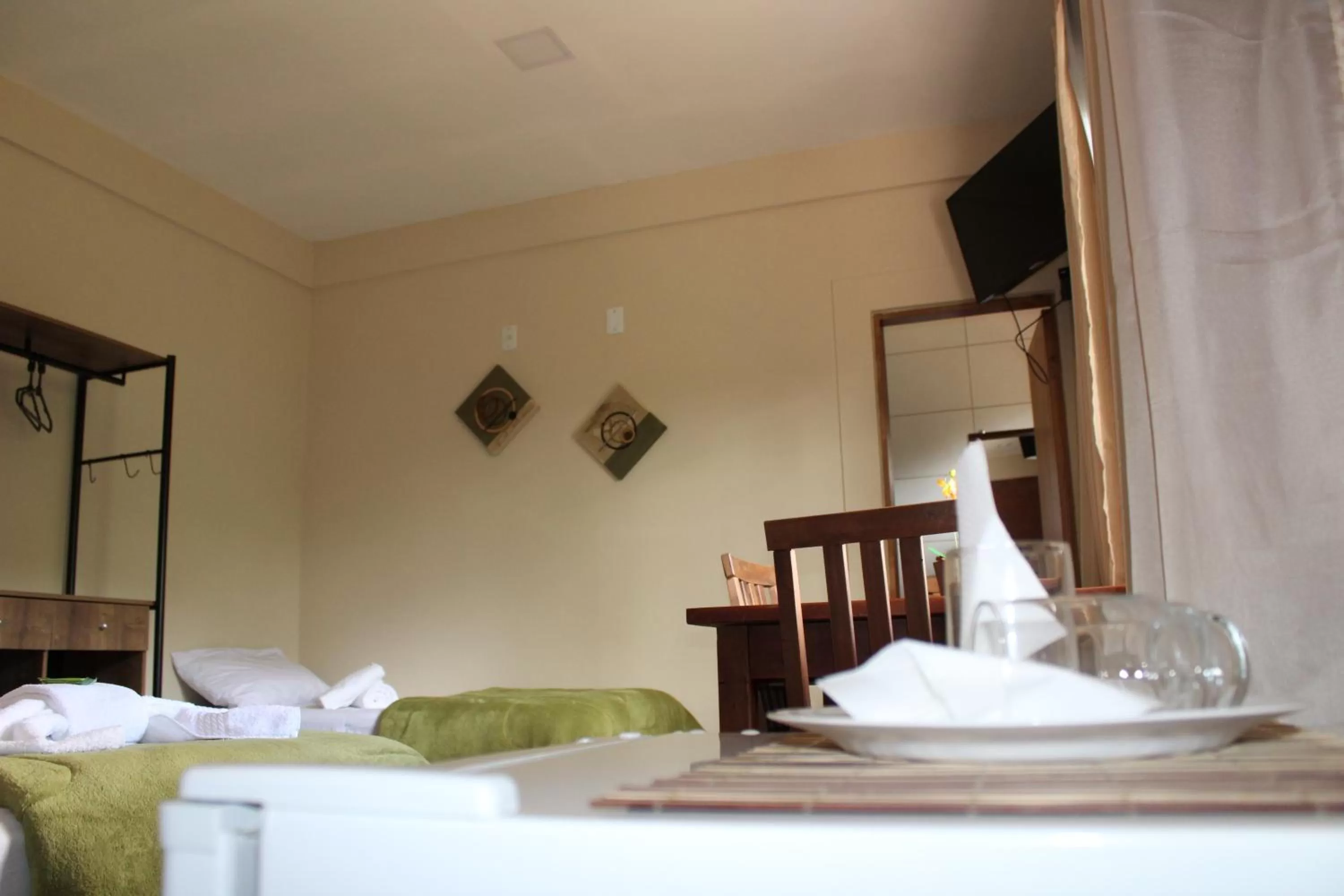 Bed in Pousada Morro dos Ventos