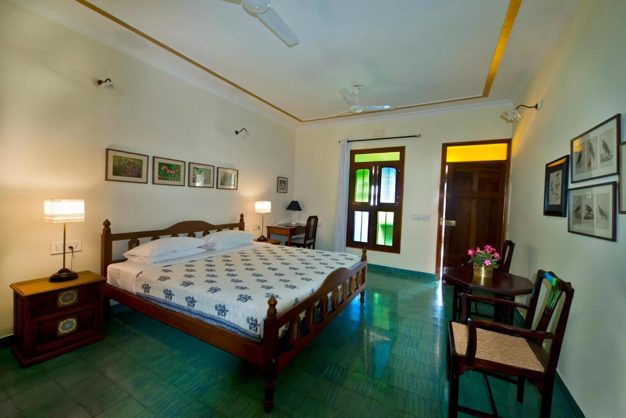 Bed in The Bangala Chettinad