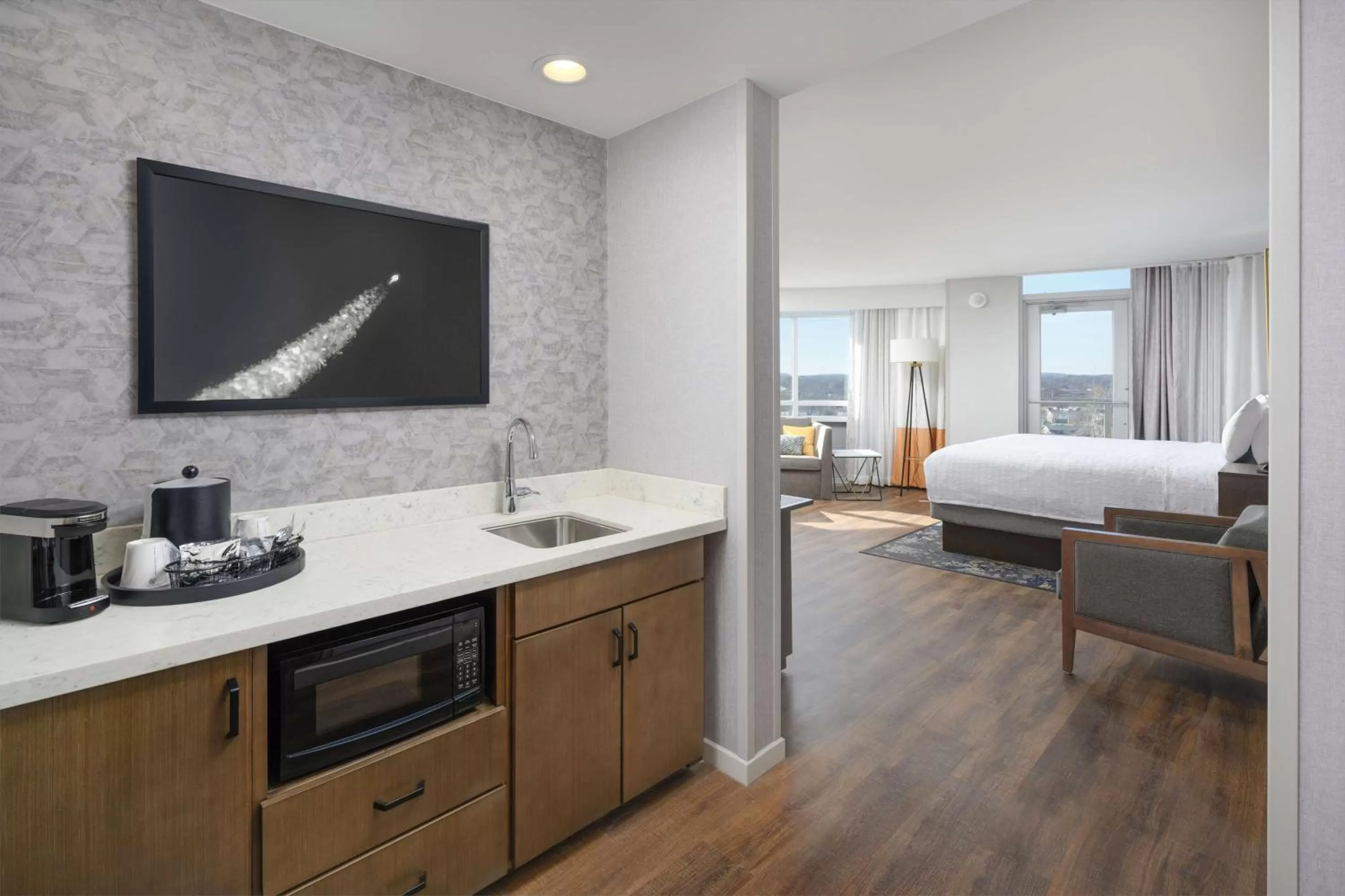 Bed in Hampton Inn & Suites Huntsville Downtown, Al