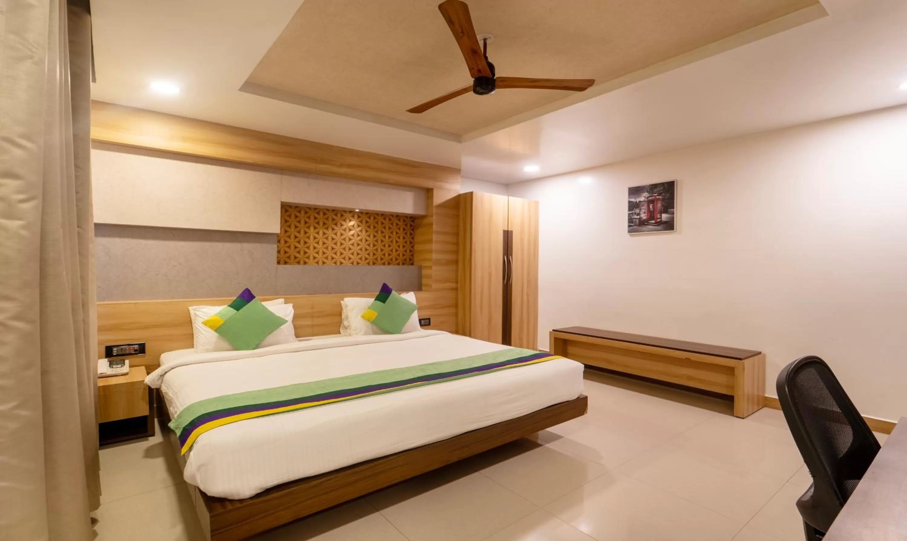 Bedroom, Bed in Treebo Golden Swan Pammal