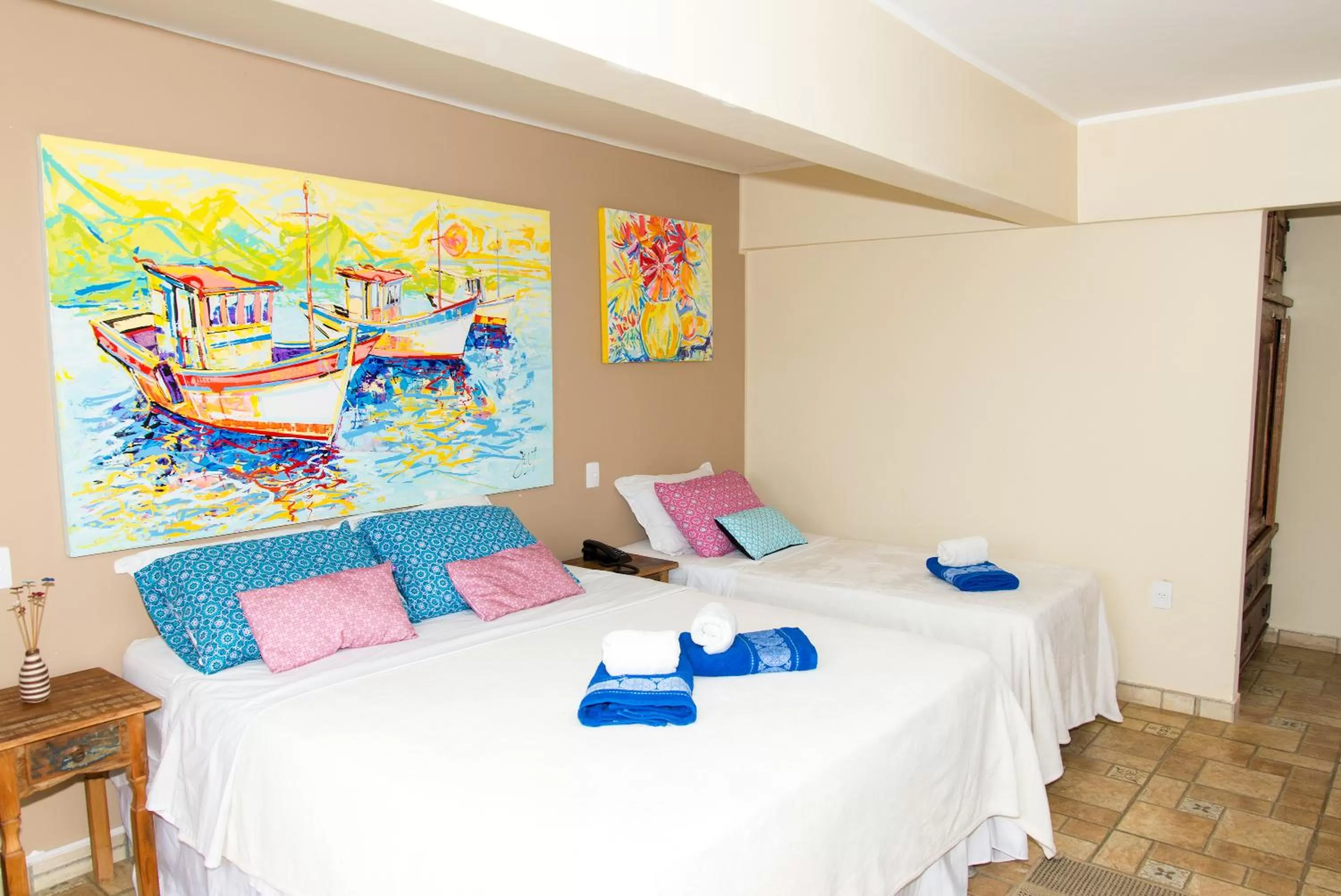 Bed in Pousada La Dolce Vita