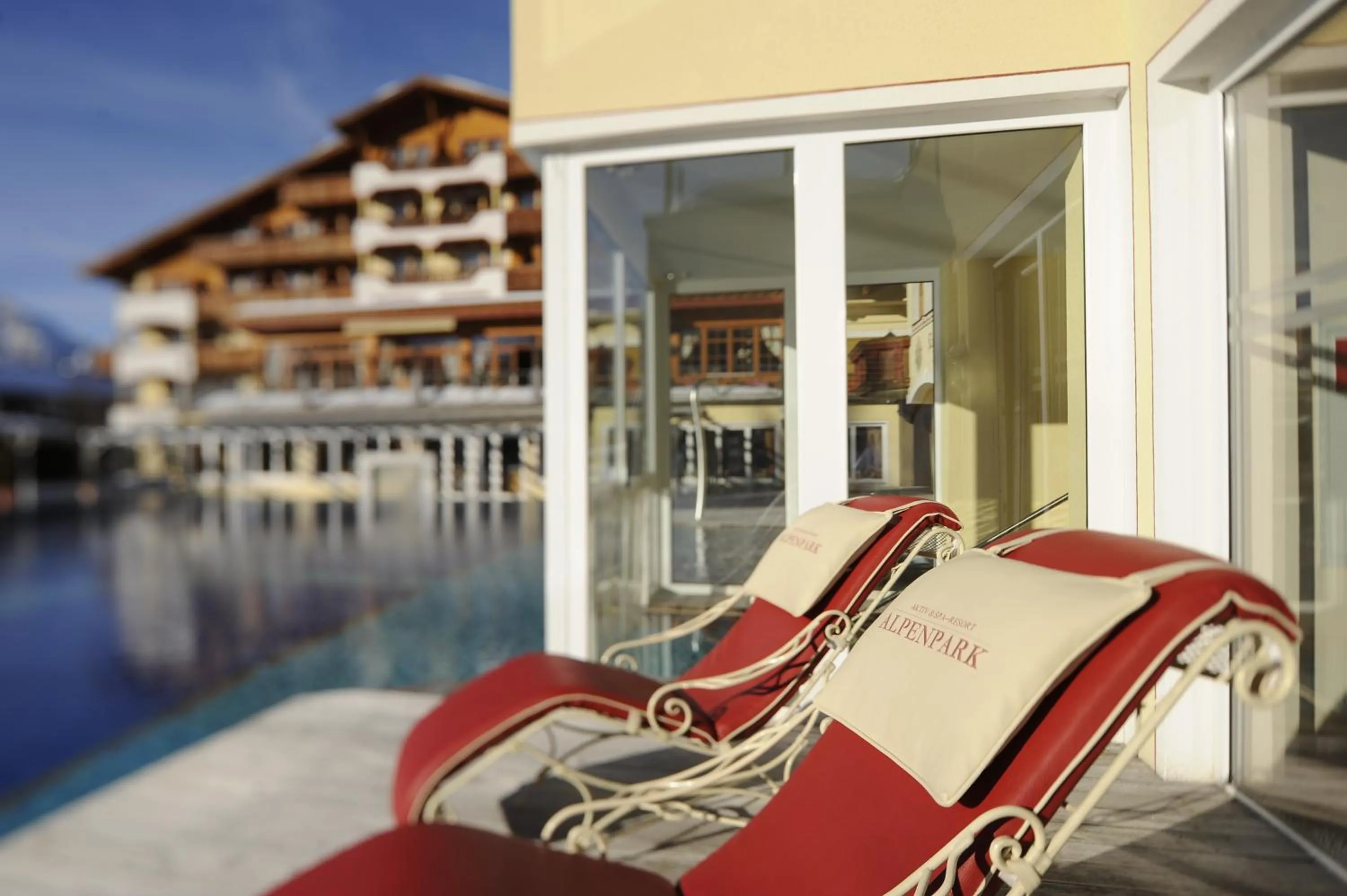 Pool view in Alpenpark Resort Superior