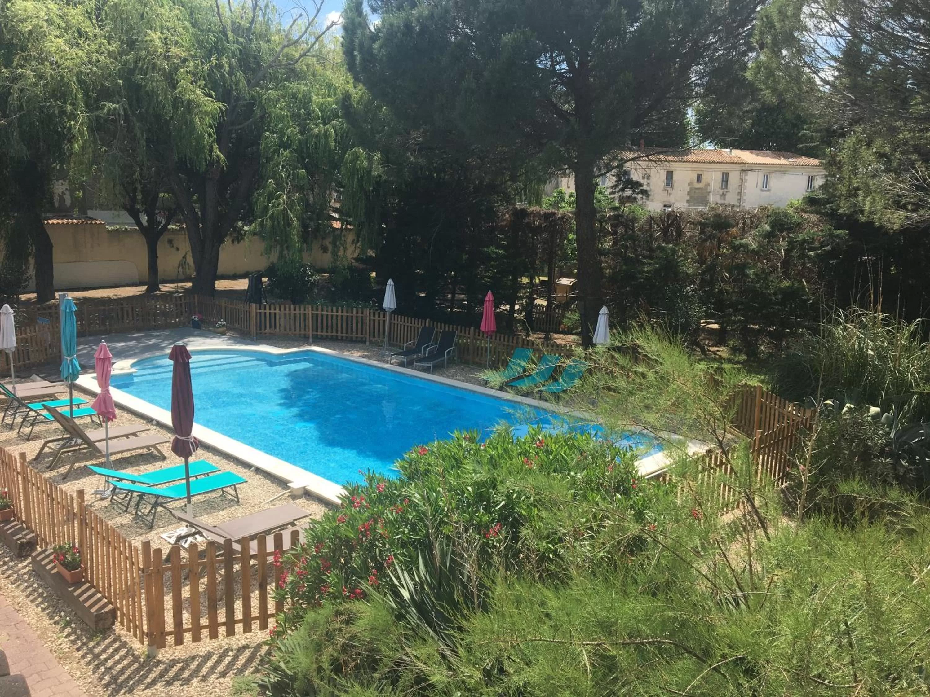 Pool view in Hostellerie De La Source