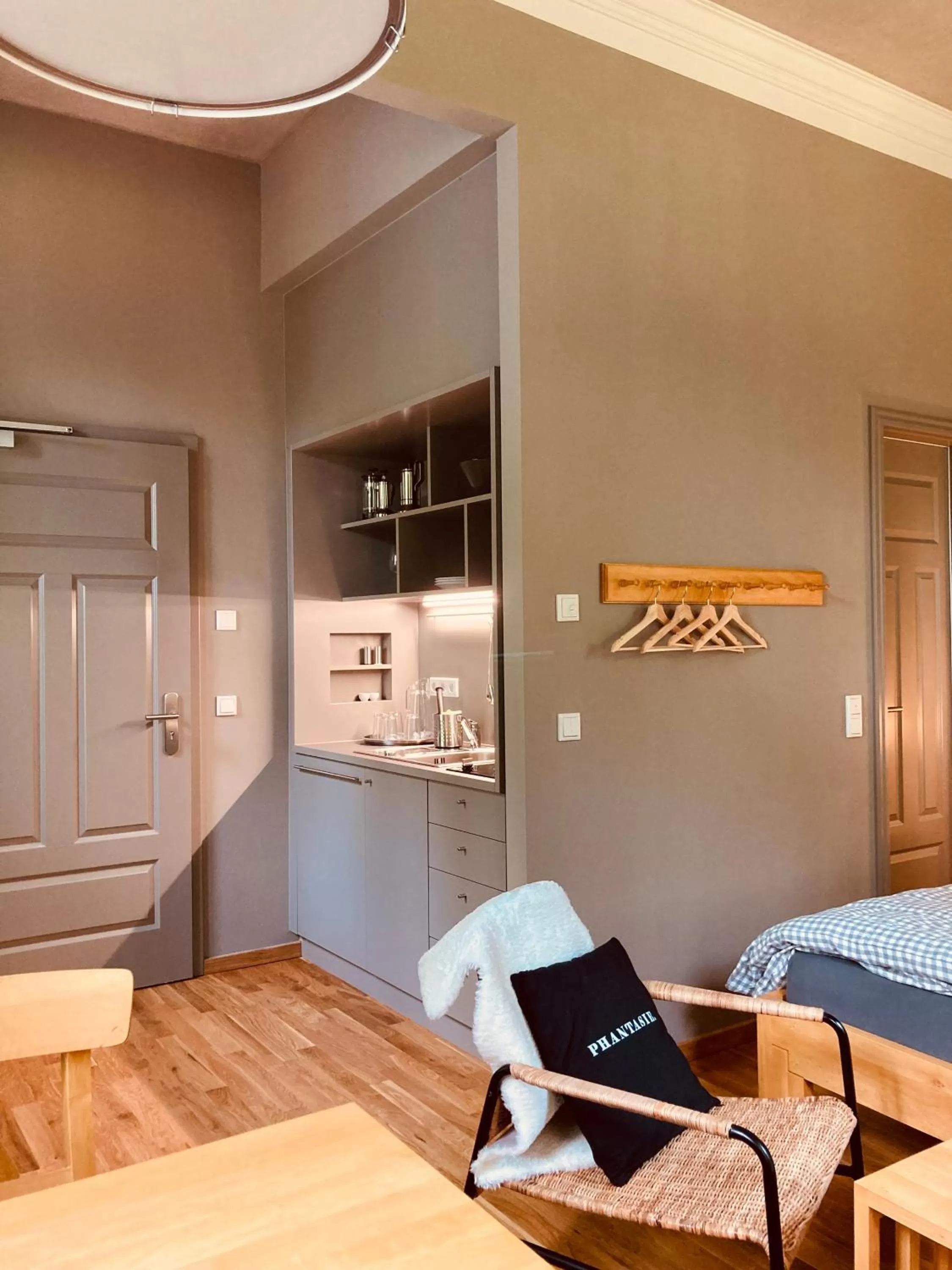 Kitchen or kitchenette in Gästehaus Phantasie