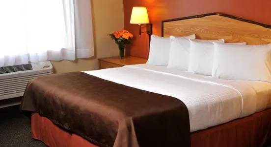 Bed in AmericInn by Wyndham Oswego
