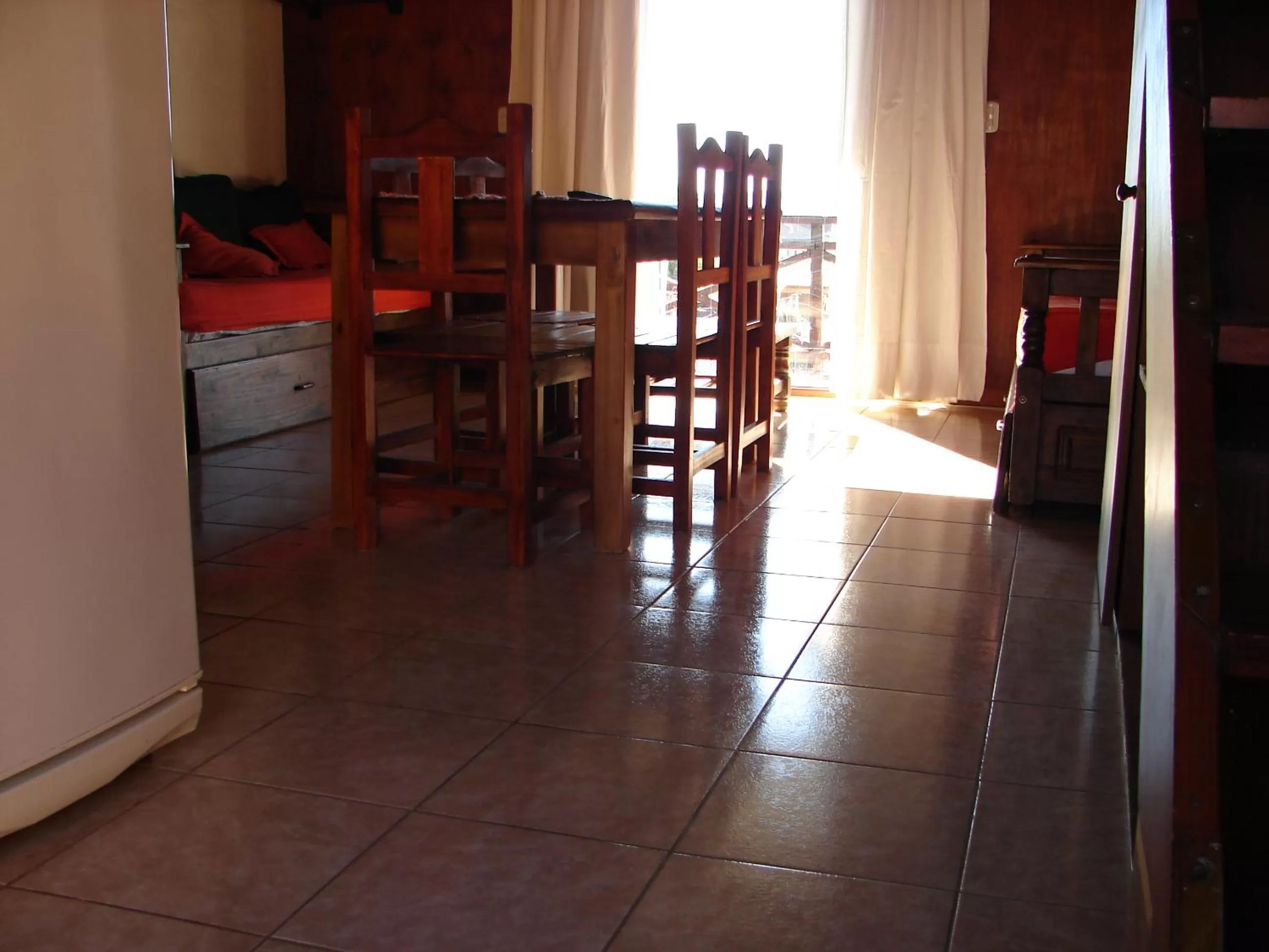 Dining area, Bed in Cabañas Marias del Sur