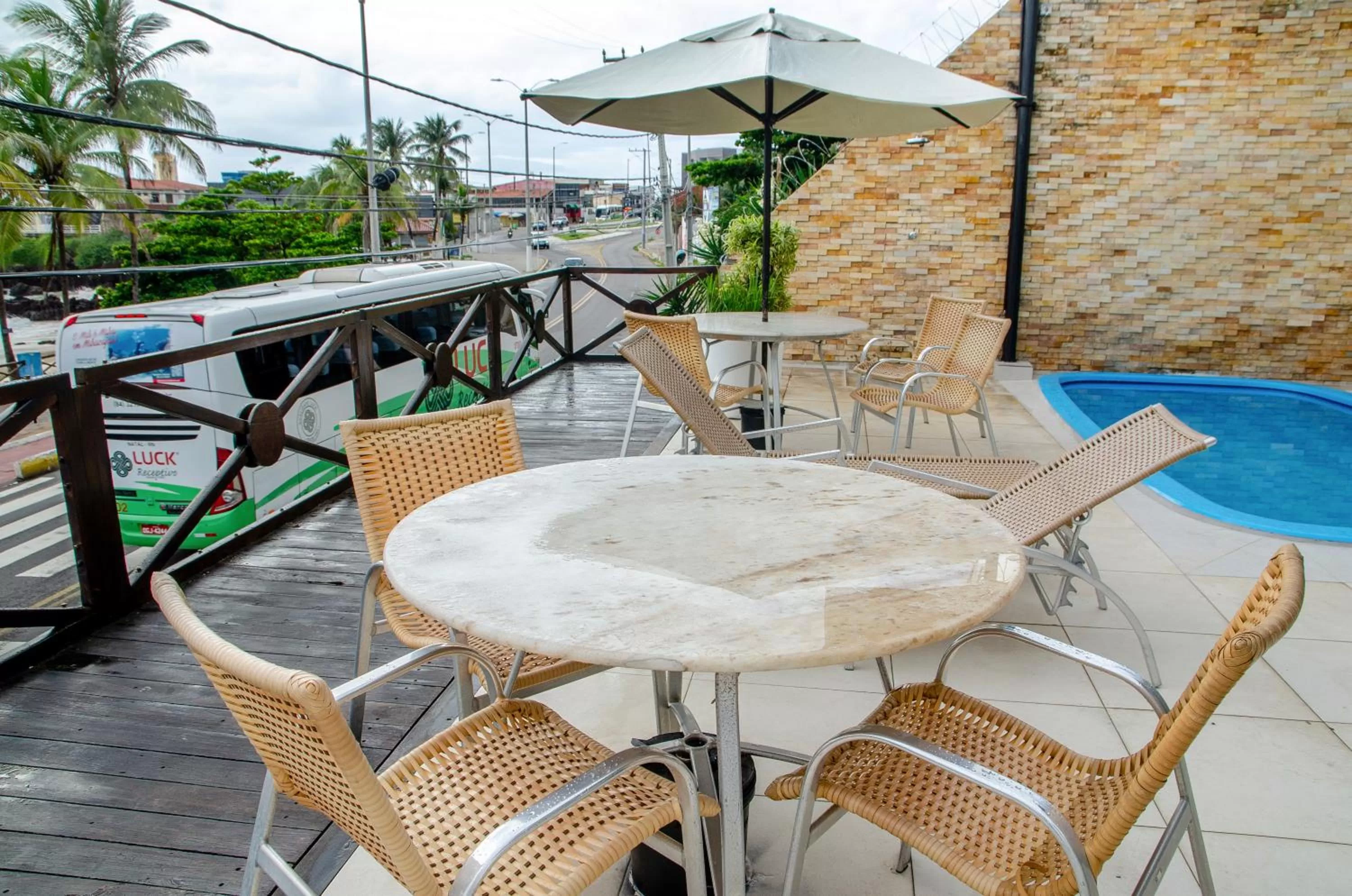 Pool view in La Belle Beach Hotel