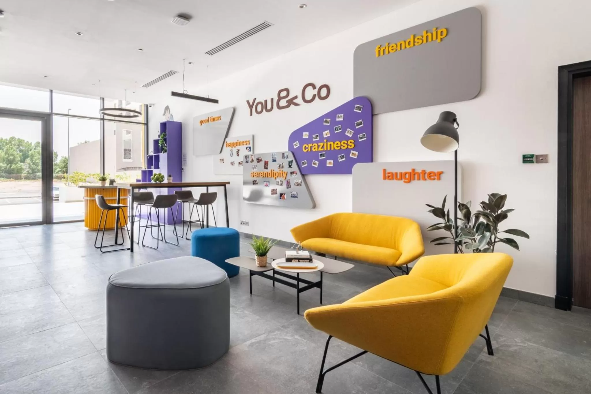Lobby or reception in YouCo coliving Dubai