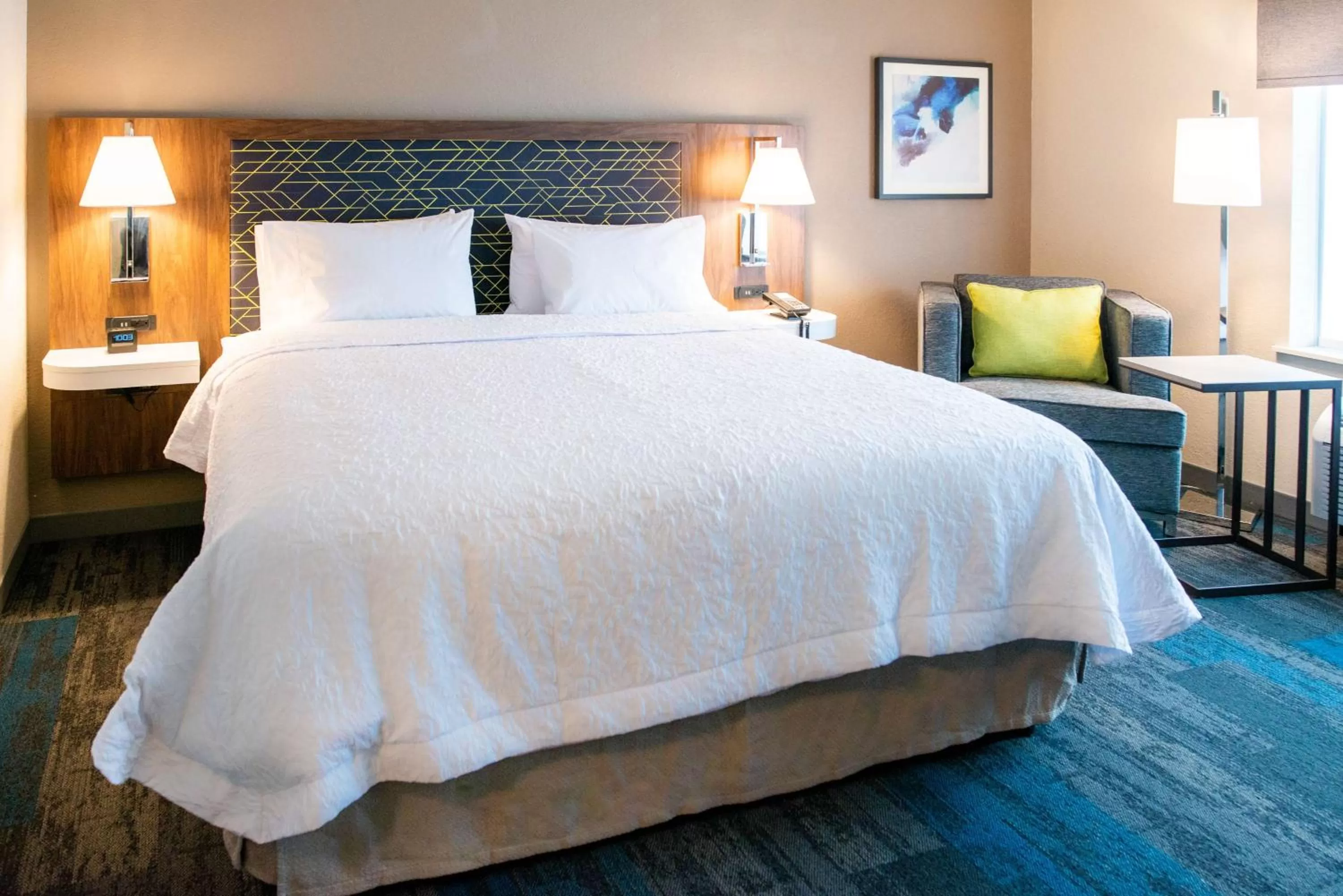 Bed in Hampton Inn Paris IL, IL