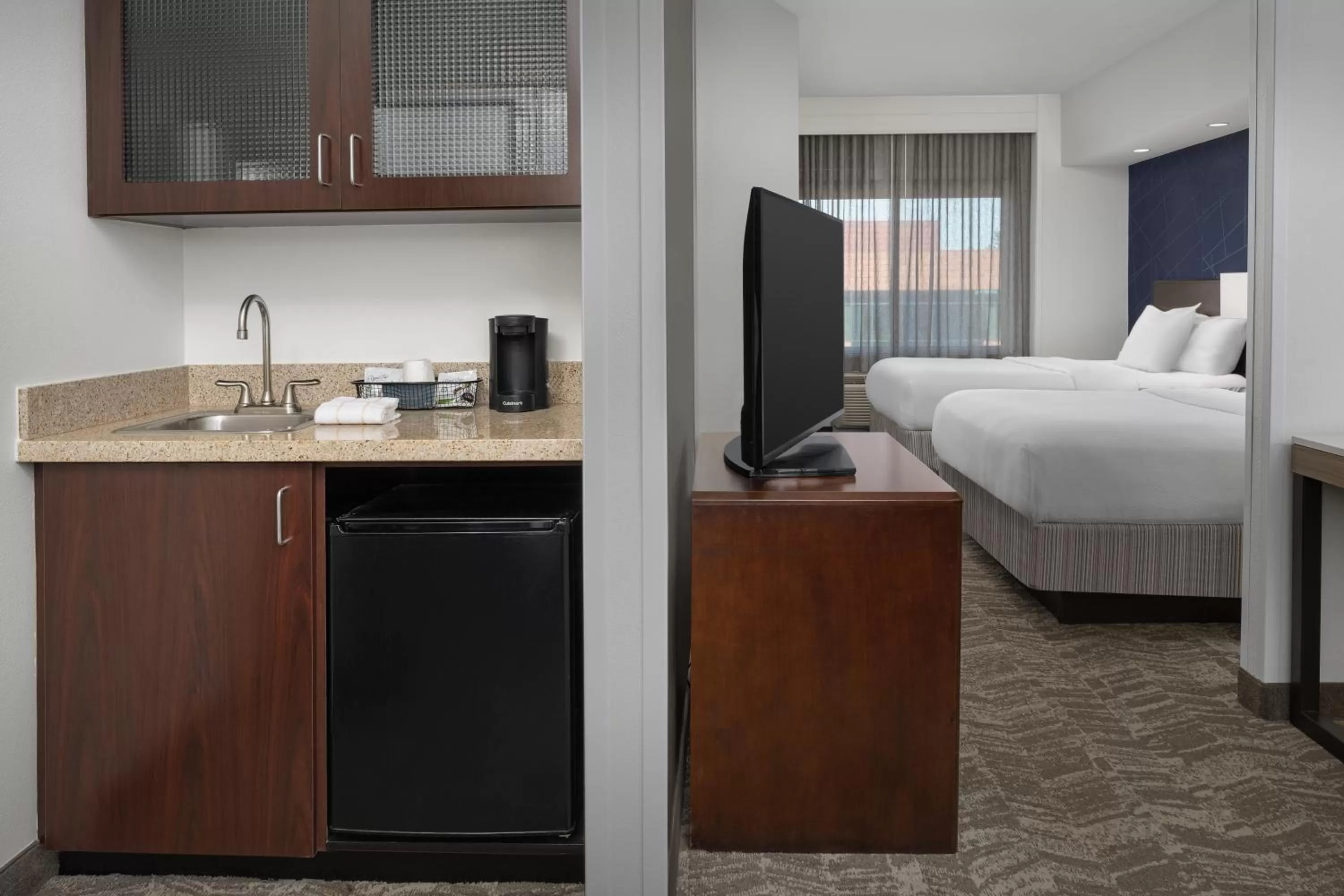 Suite with Two Queen Beds and Sofa Bed - Hearing Accessible in SpringHill Suites by Marriott Portland Vancouver