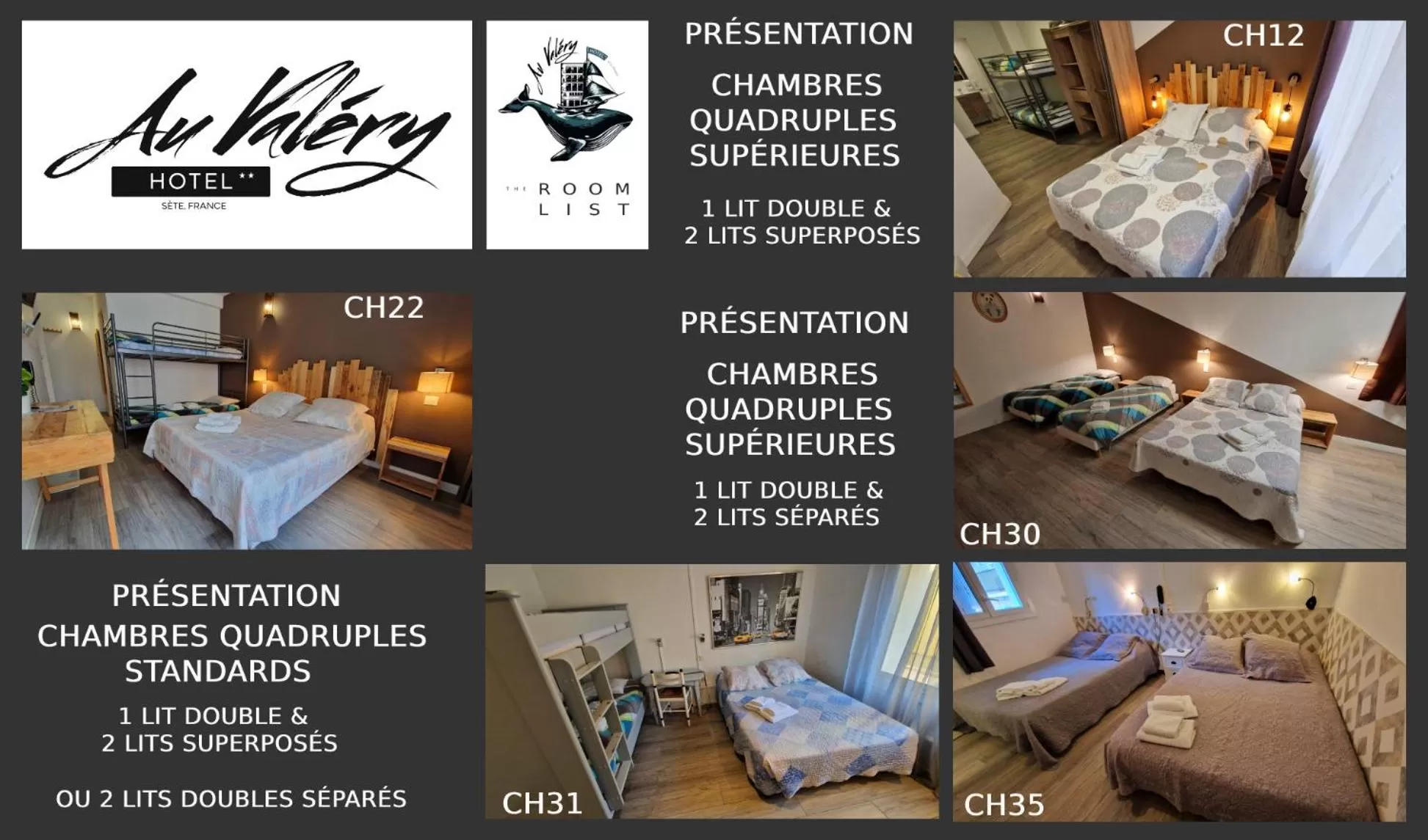 Standard Quadruple Room in Hôtel Au Valéry