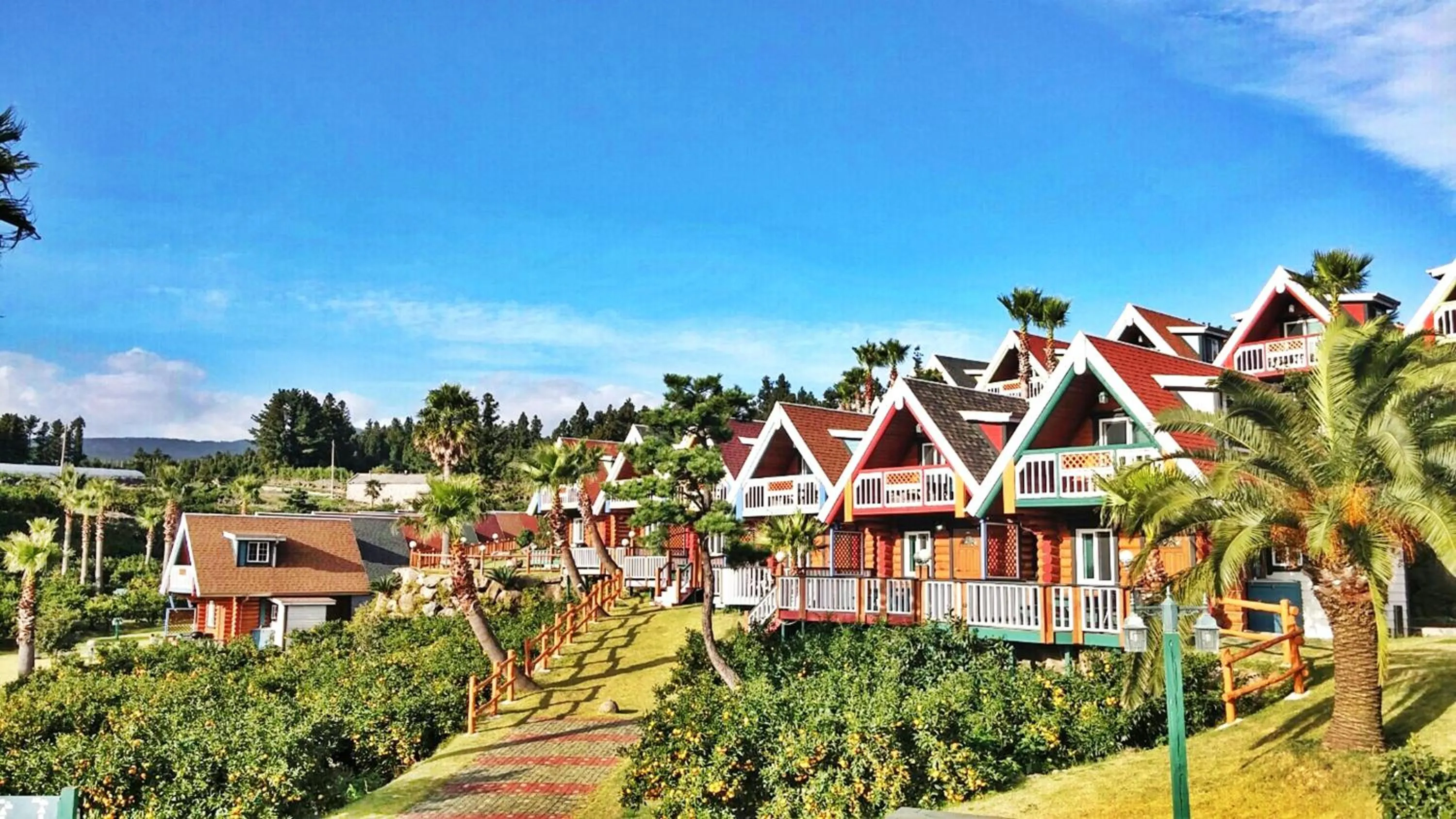 Facade/entrance in Jungmun Log Pension & Resort