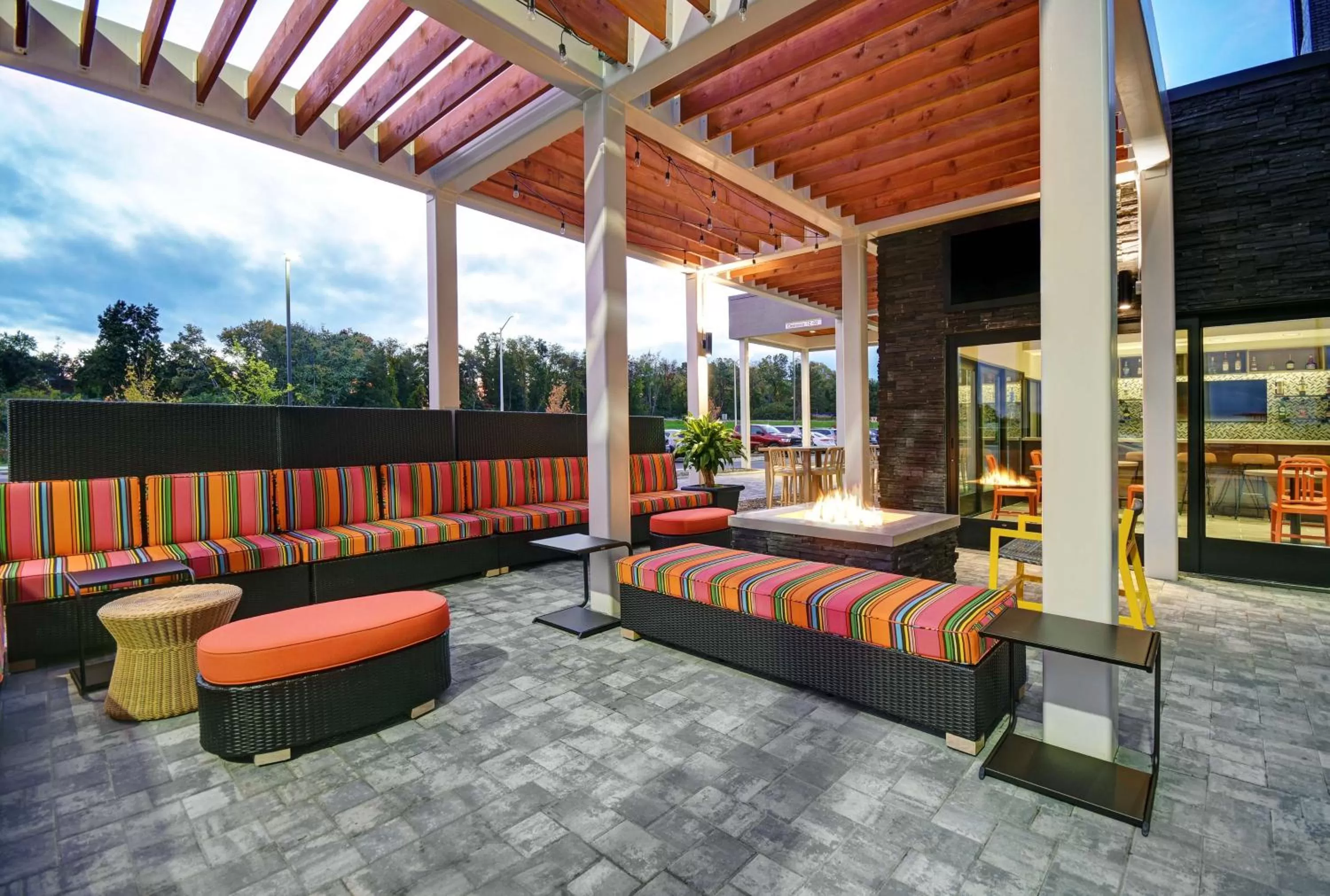 Patio in Home2 Suites by Hilton Blacksburg University