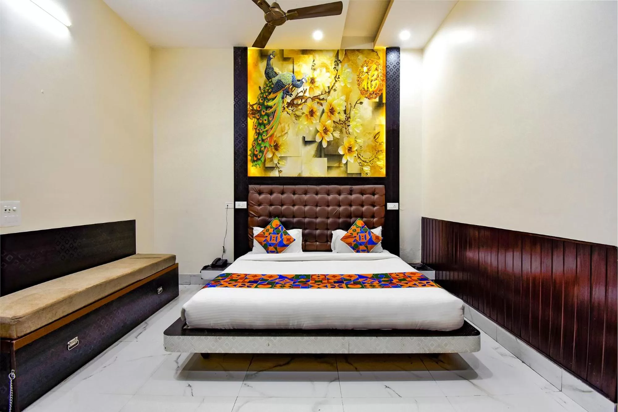 Bedroom, Bed in FabHotel Prime Sumanglam